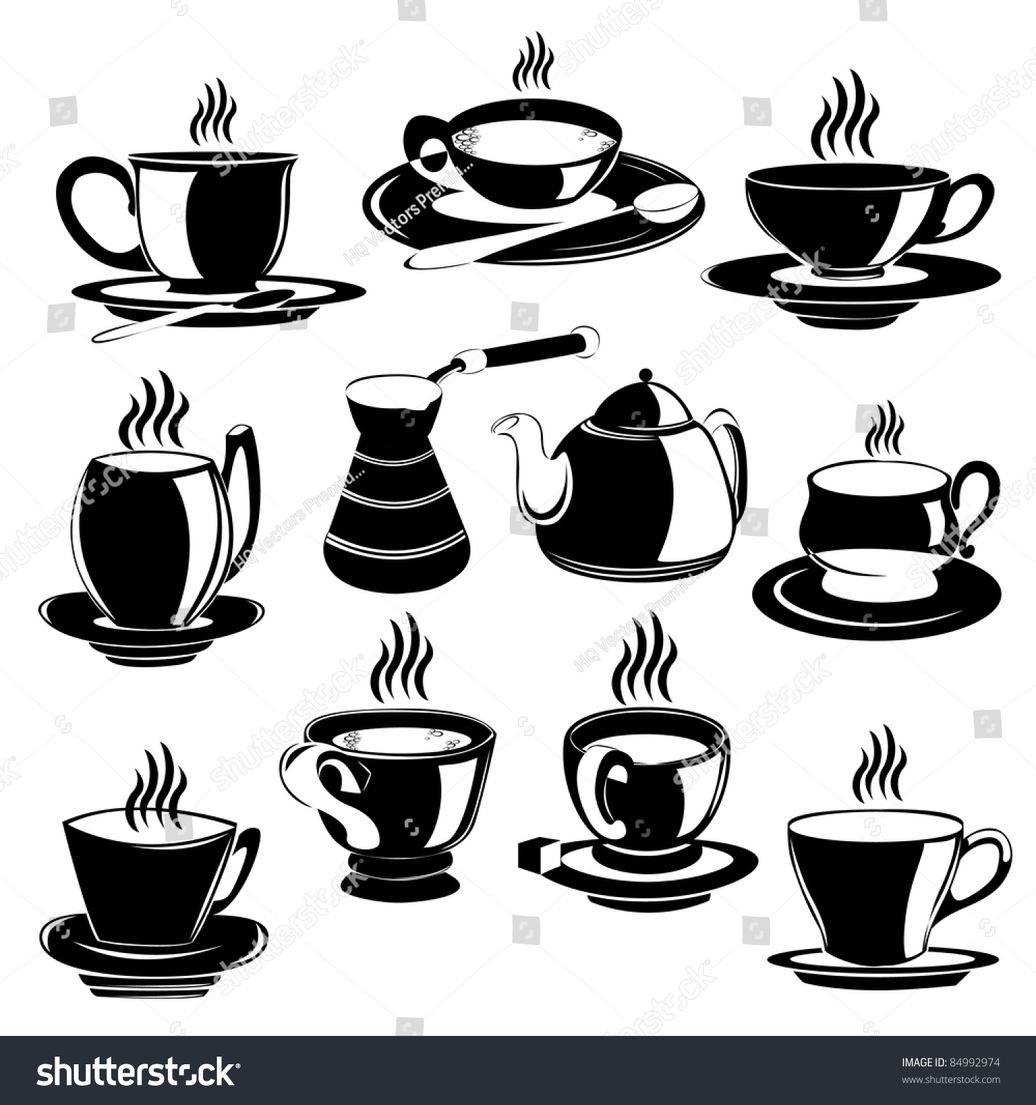Coffee Cup Silhouette Vector Coffee Cup Silhouette Vector
