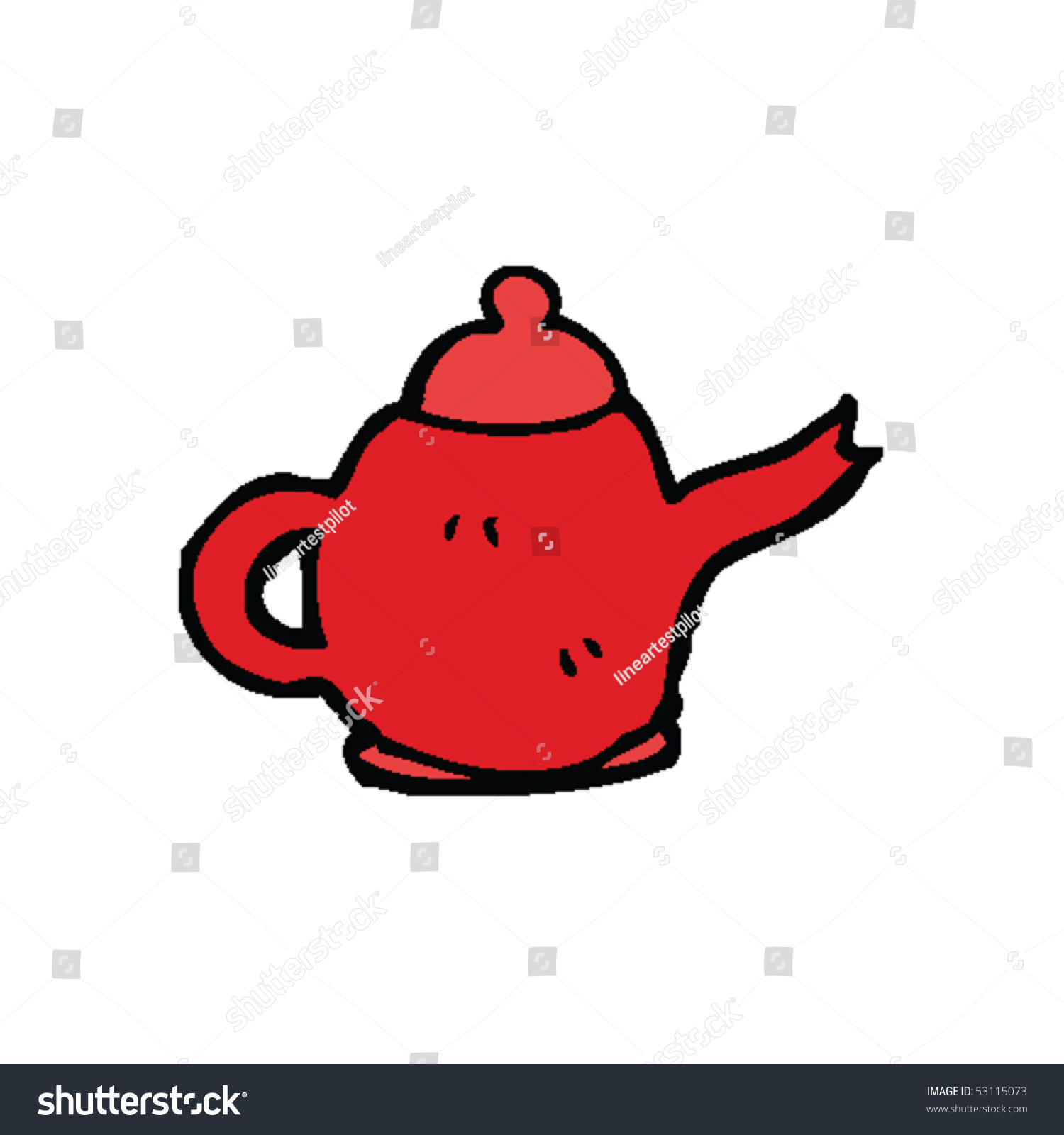 Teapot Cartoon Stock Vector Illustration 53115073 : Shutterstock