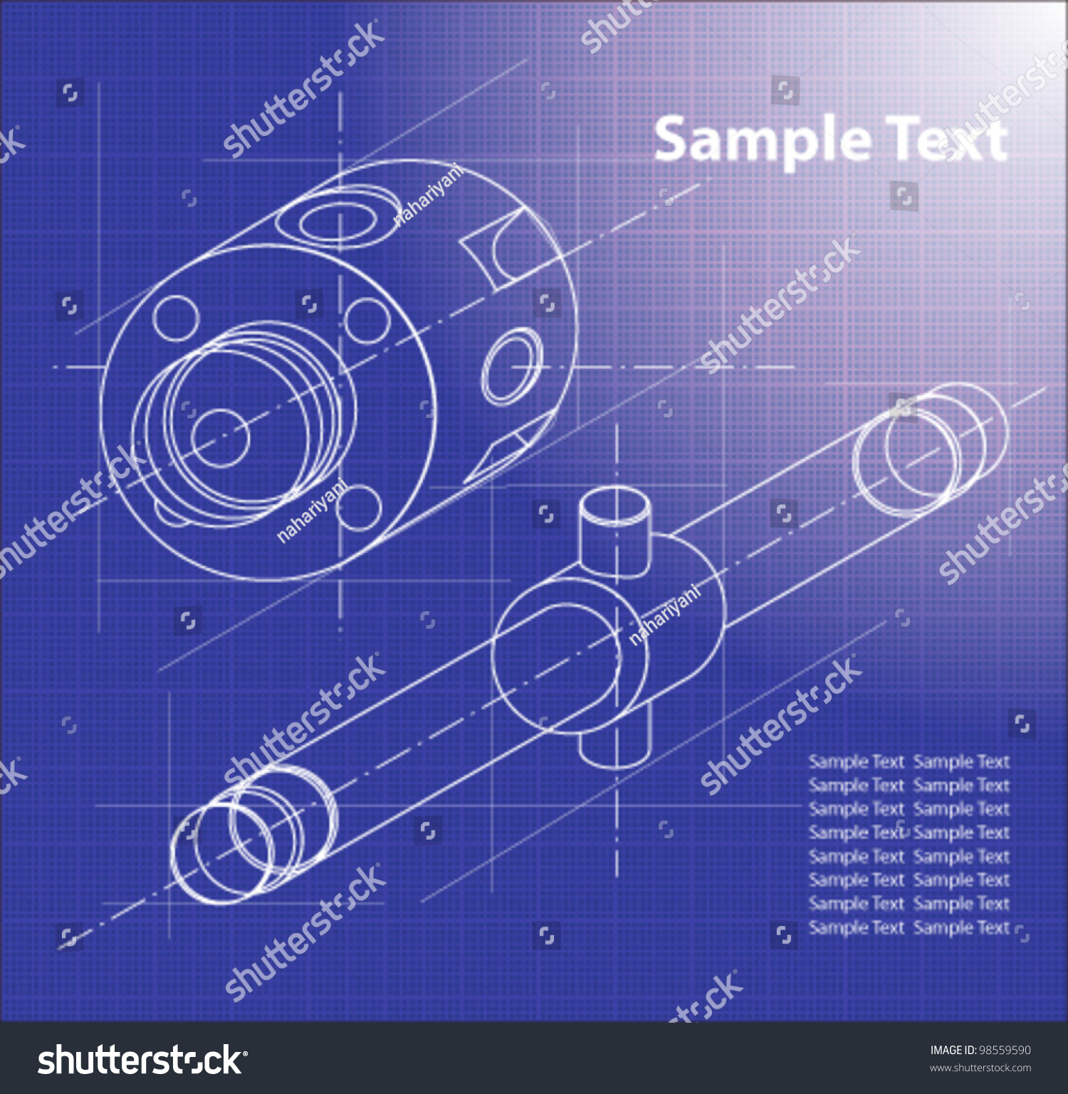 Technical Blueprint Vector Technical Background Part