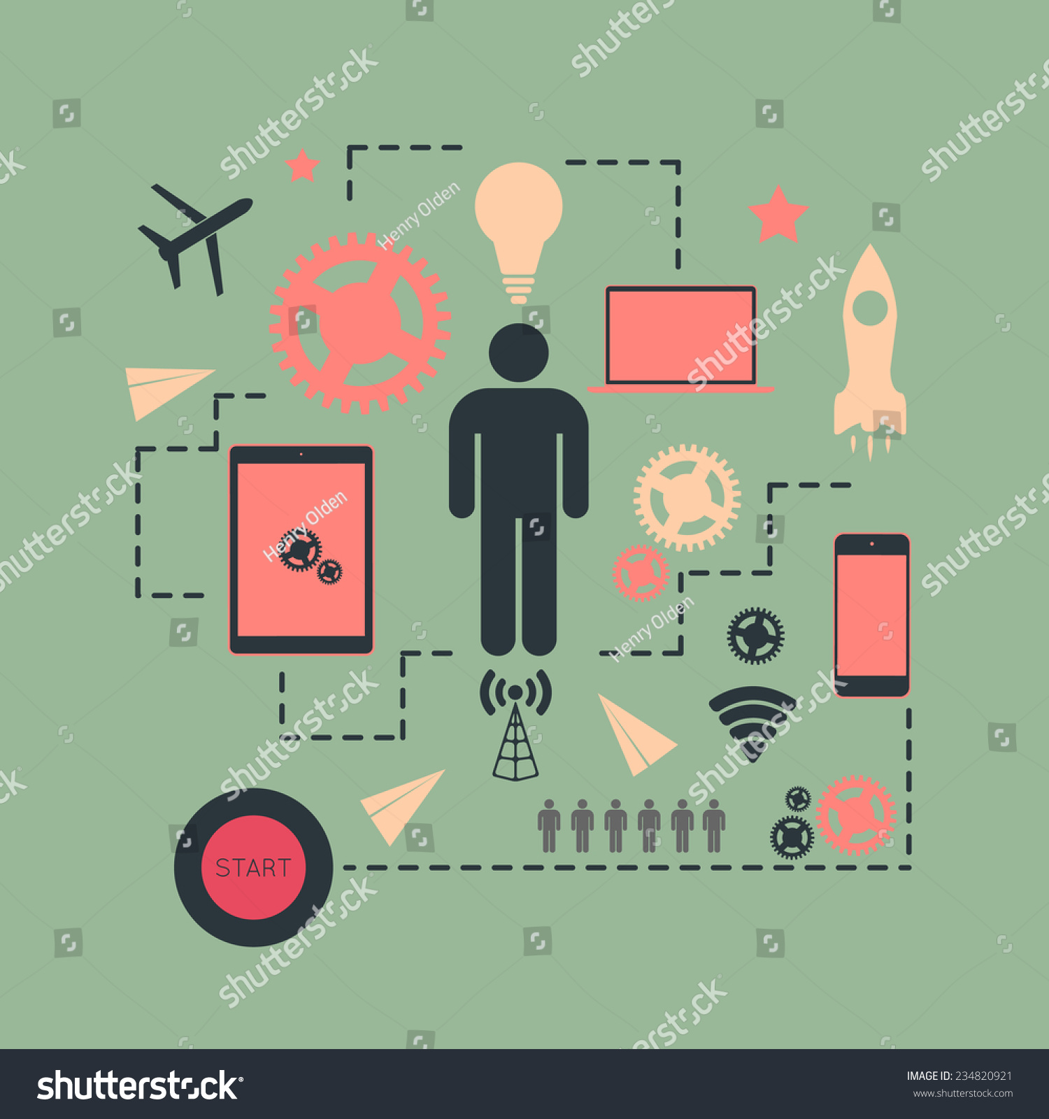 Technical Progress Vector Illustration Infographics