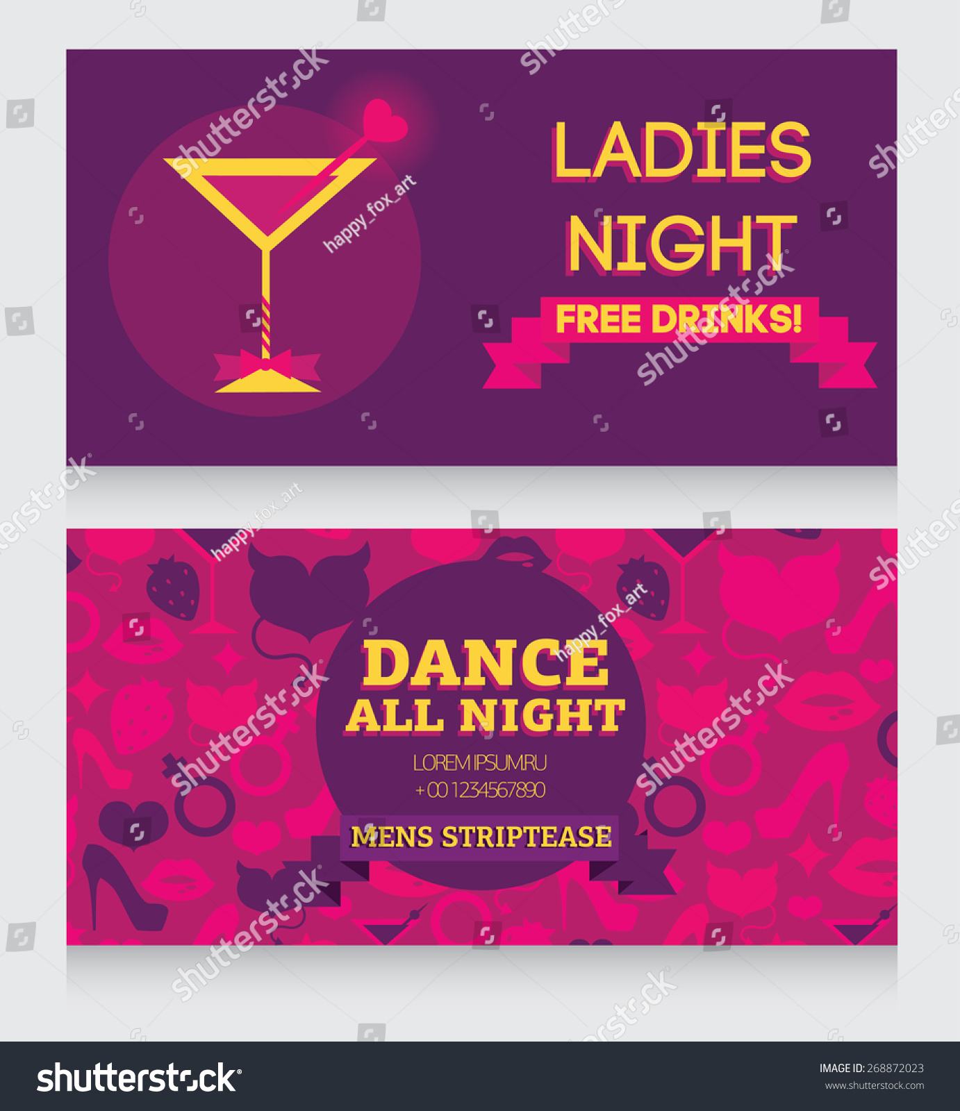 template-ladies-night-party-invitation-vector-stock-vector-268872023