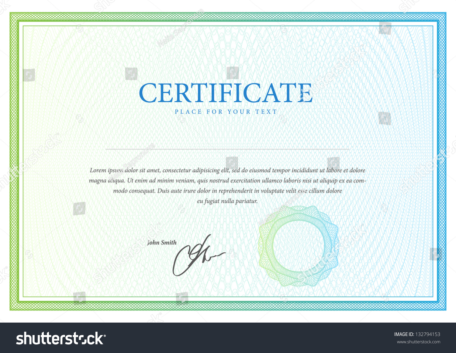 Template That Is Used In Certificate Currency And Diplomas Vector
