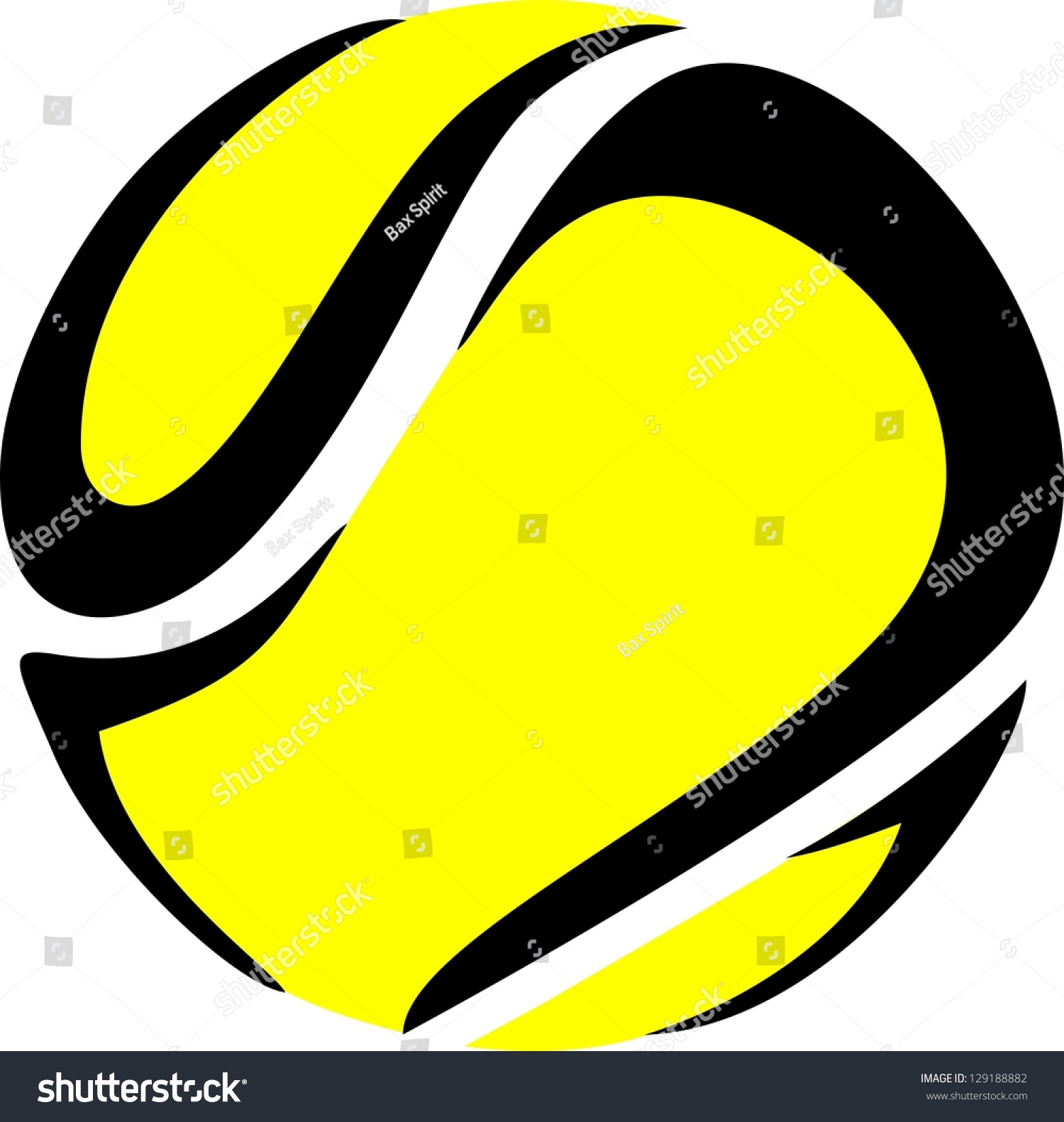 Tennis Ball Stock Vector 129188882 - Shutterstock