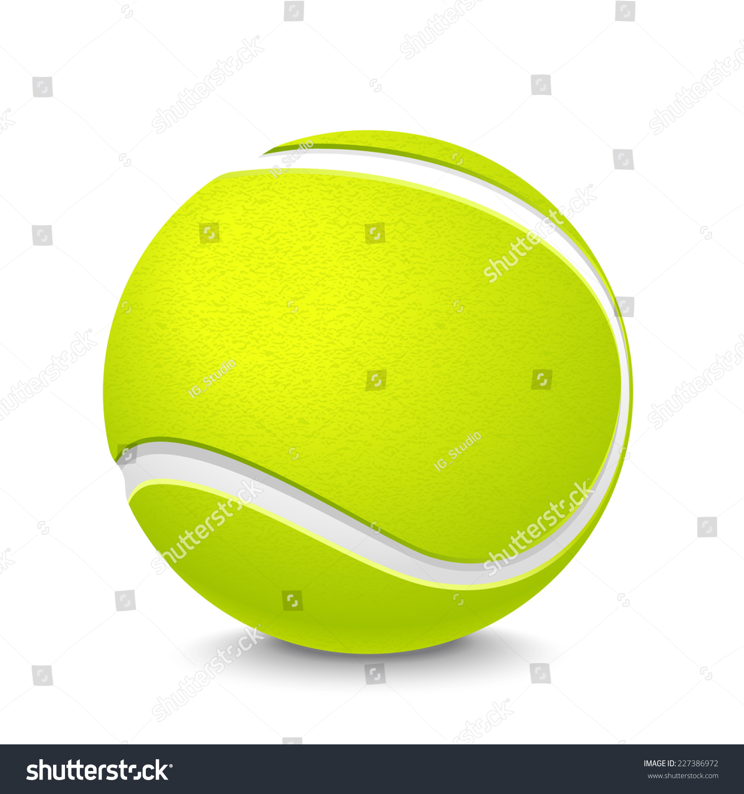 Tennis Ball Stock Vector Illustration 227386972 : Shutterstock