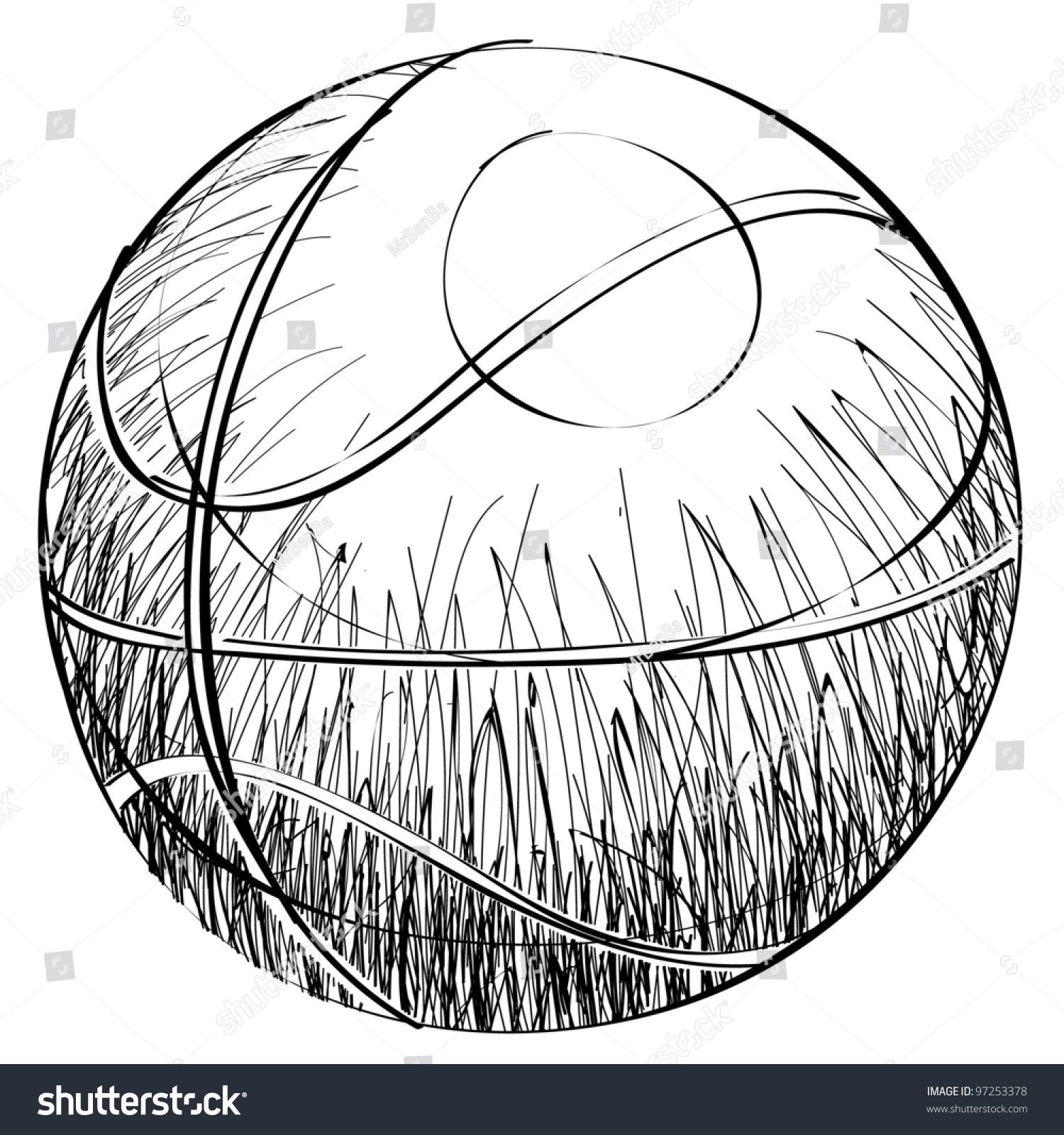 Tennis Ball Sketch Cartoon Vector Illustration Stock ...