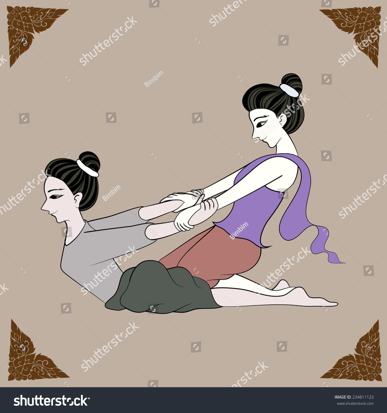 Thai Massage Stock Vector 234811123 Shutterstock 