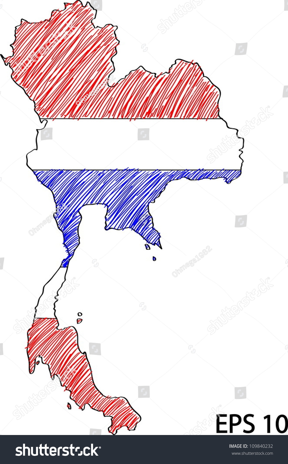 Thailand Flag Coloring Page #5 Thailand Flag Coloring Page #5