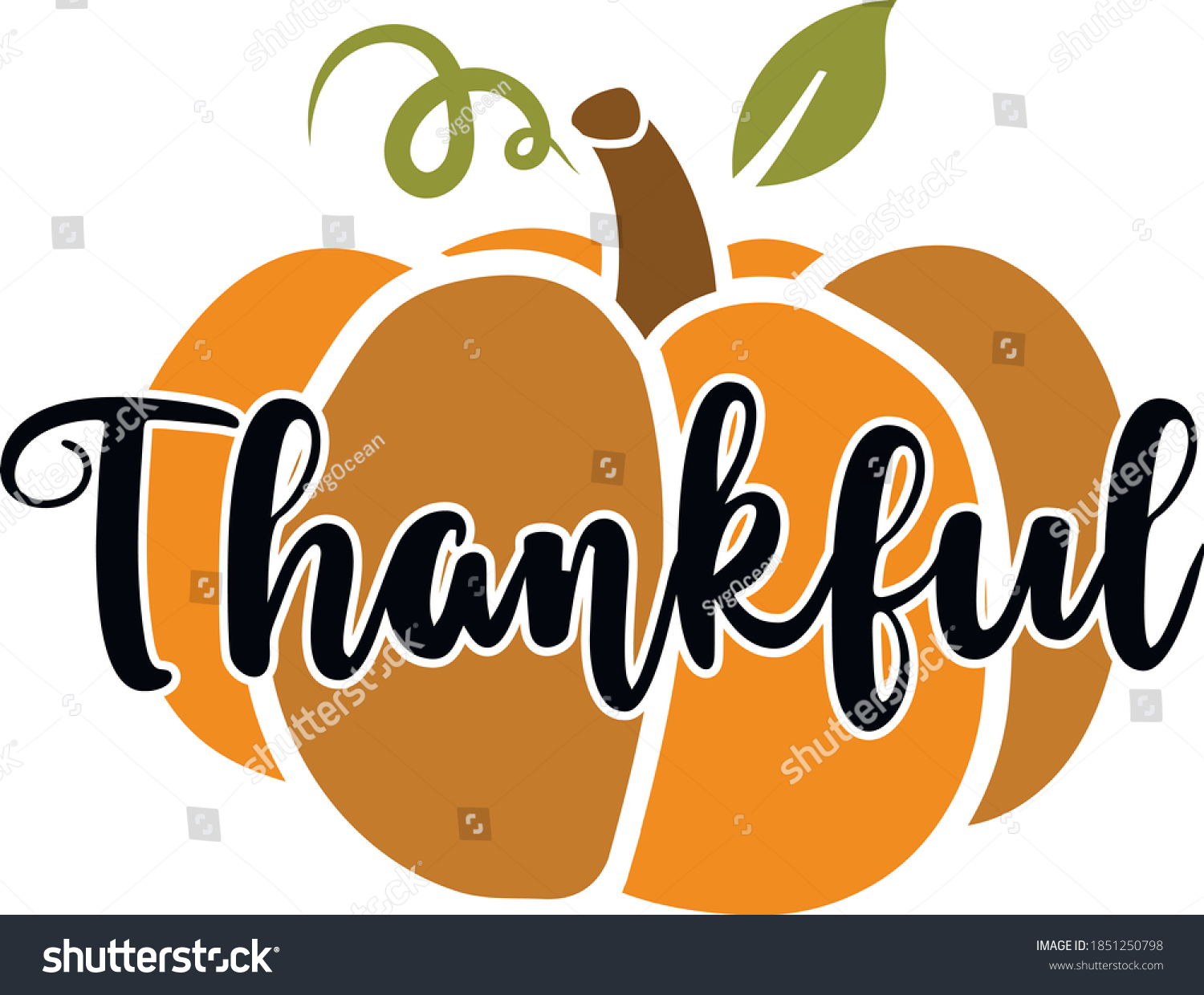 Thankful Thanksgiving Day Thankful Phrases Stock Vector Royalty Free