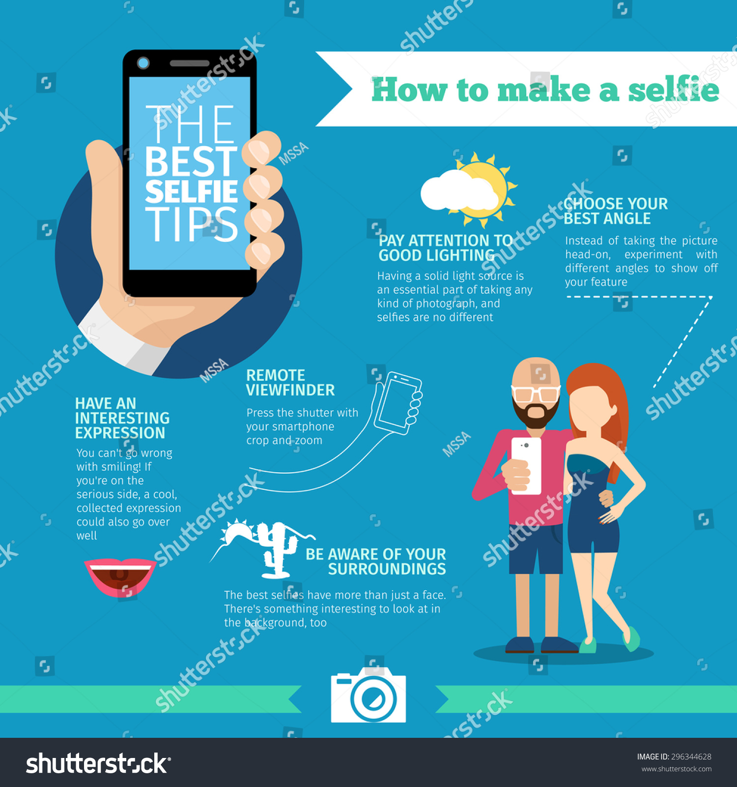 Best Selfie Tips How Make Selfie Stock Vector 296344628 - Shutterstock