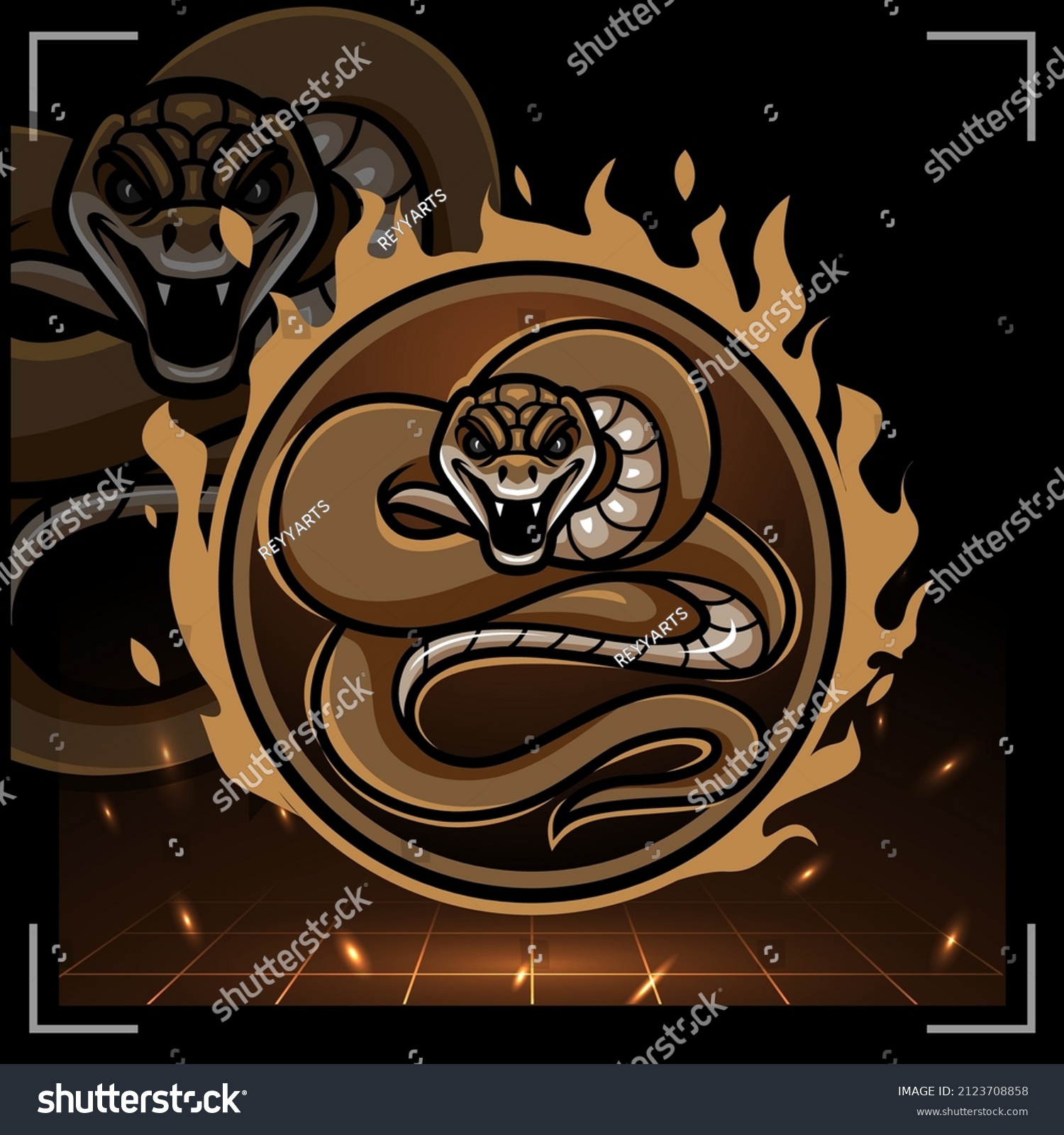 Black Mamba Snake Mascot Esport Logo Stock Vector Royalty Free