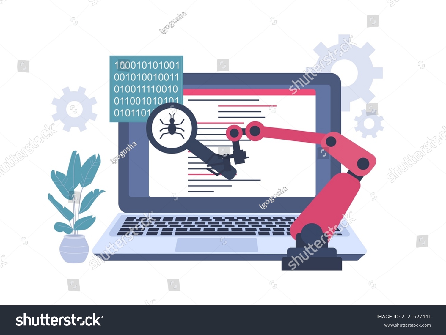 Concept Software Hardware Testing Automation Vector Stock Vector