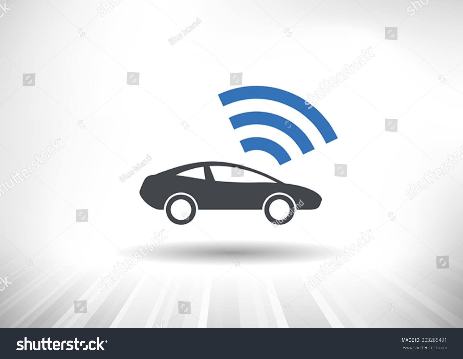 Connected Car Smart Car Icon Wireless Stock Vector 203285491 - Shutterstock