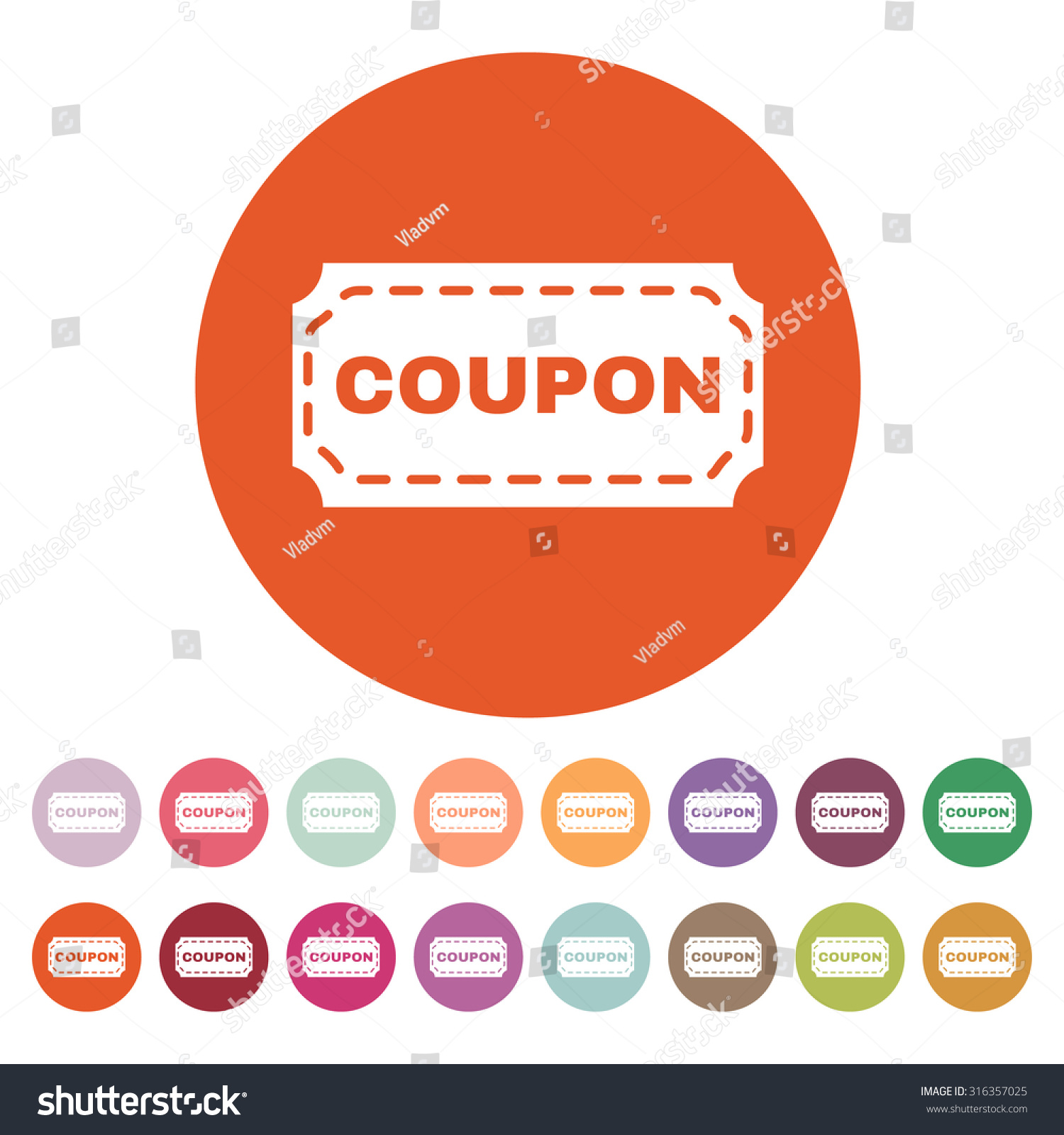 Coupons vector icon