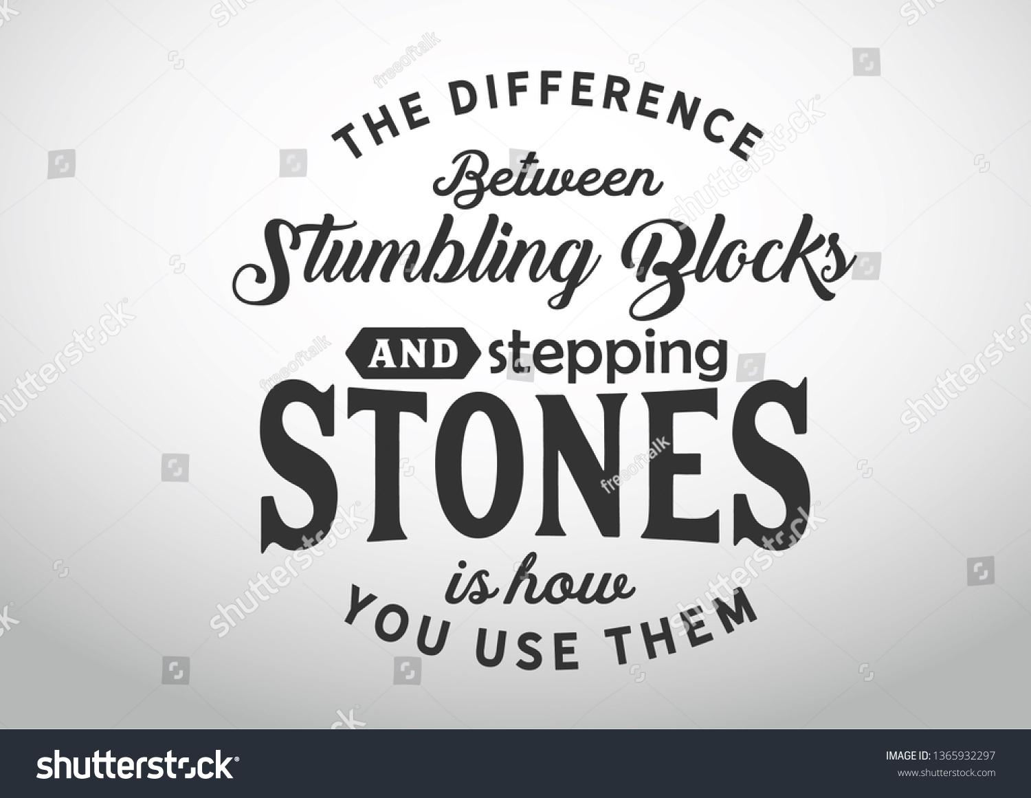 Difference Between Stumbling Blocks Stepping Stones 스톡 벡터 로열티 프리