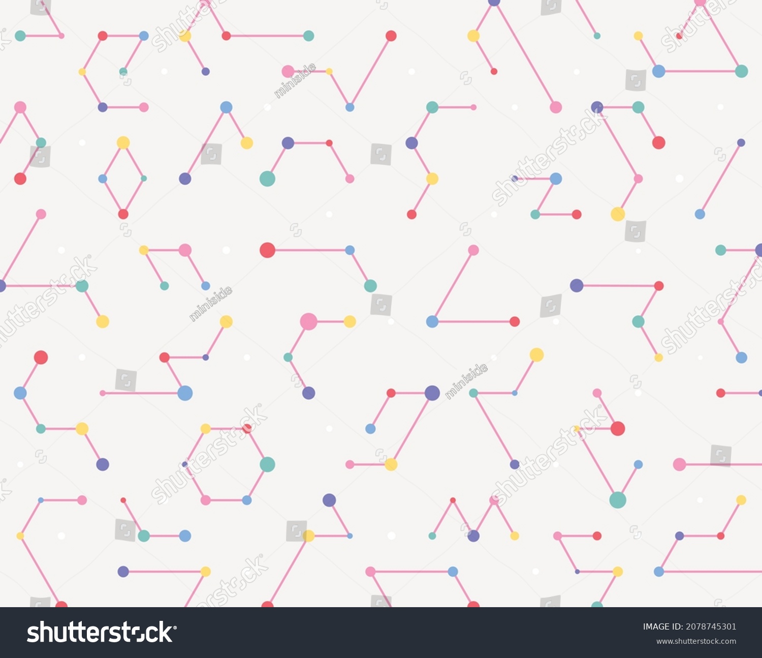 Dots Connected By Lines Create Various Stock Vector Royalty Free