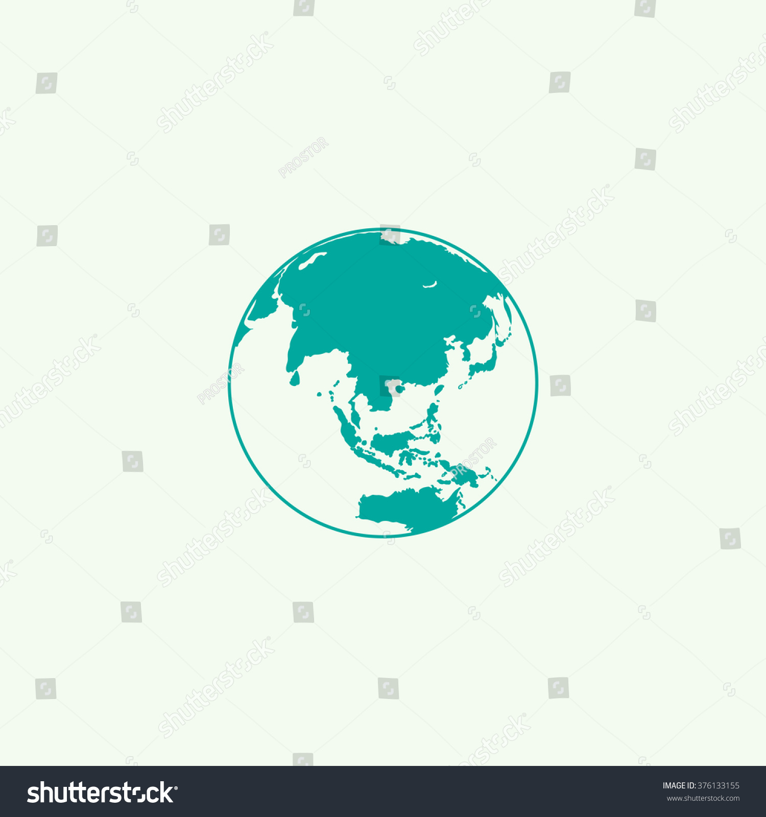 The globe icon Globe symbol Flat Vector illustration The globe icon Globe symbol Flat Vector illustration
