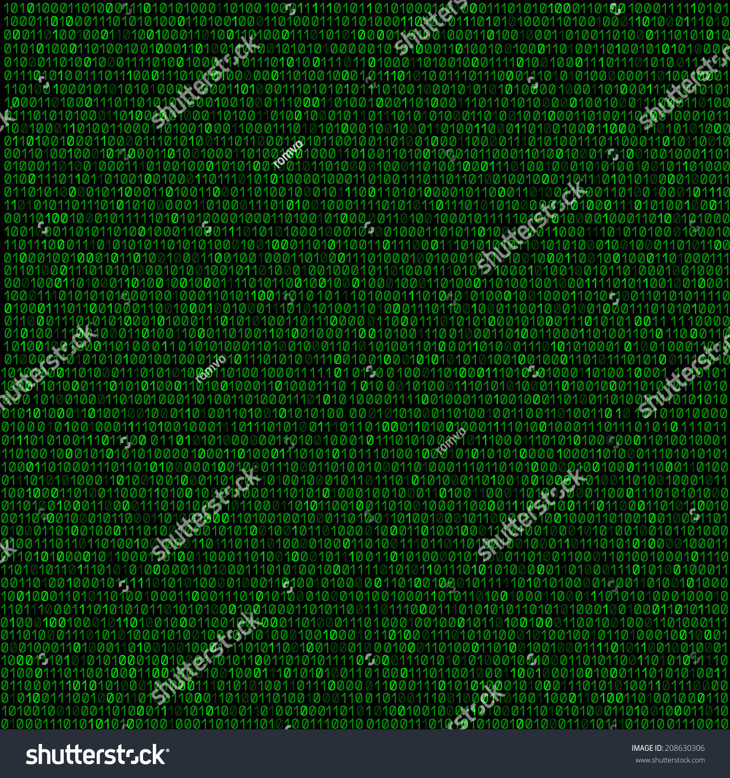 Green Code Made Programming Dark Texture Stock Vector 208630306