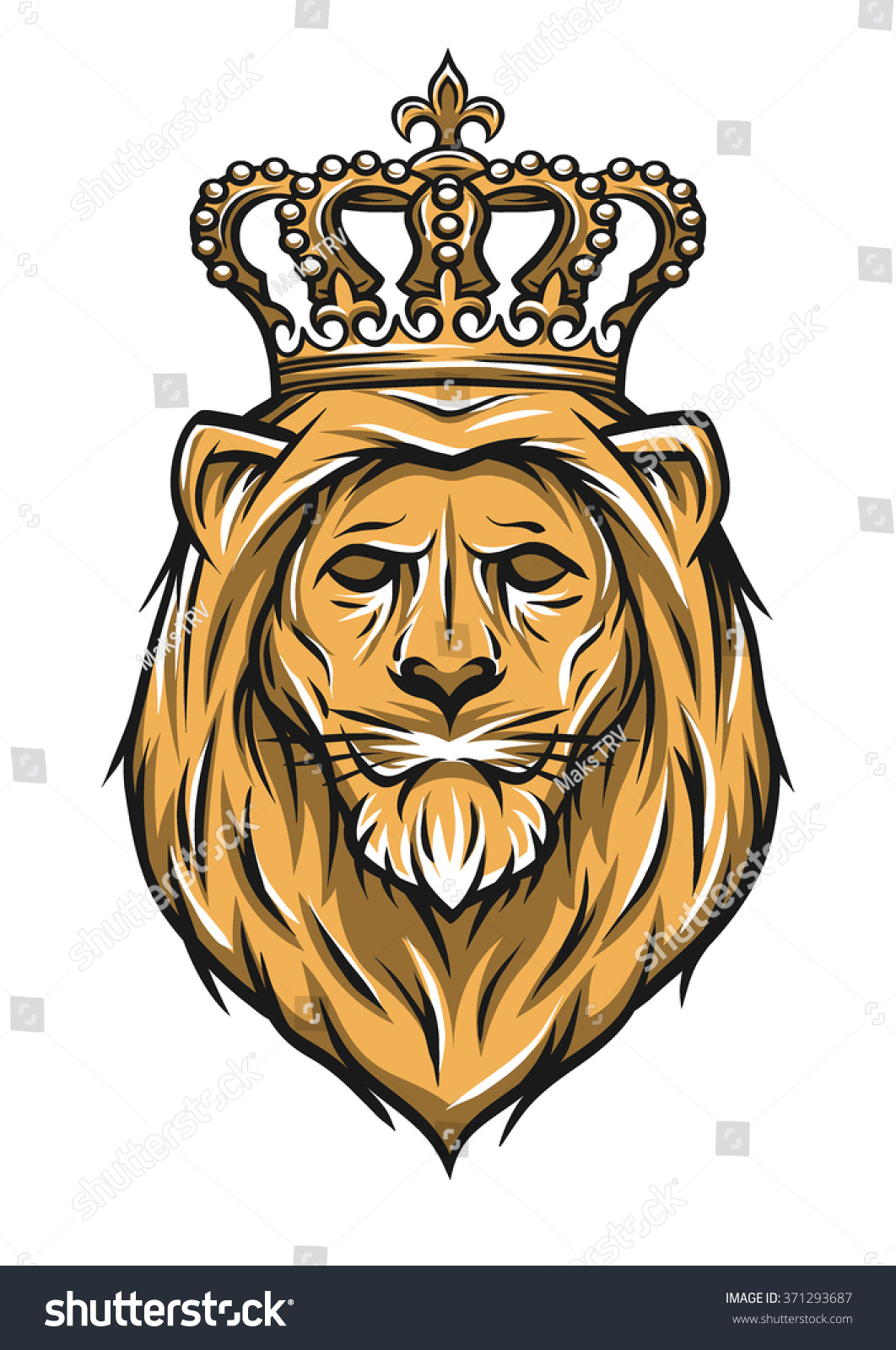 lion with crown clipart - photo #49