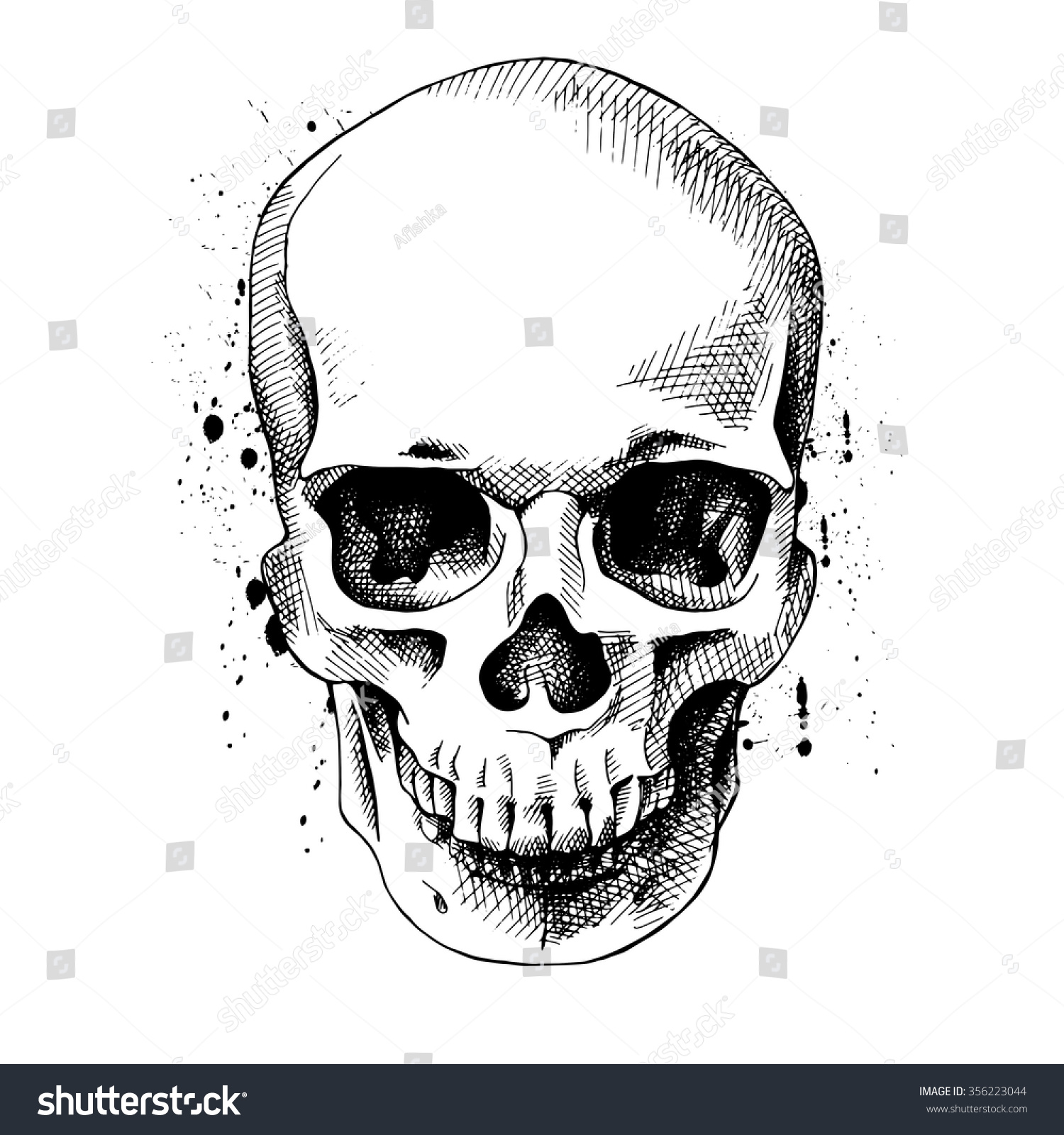 Image Skull Vector Illustration Stock Vector 356223044 - Shutterstock