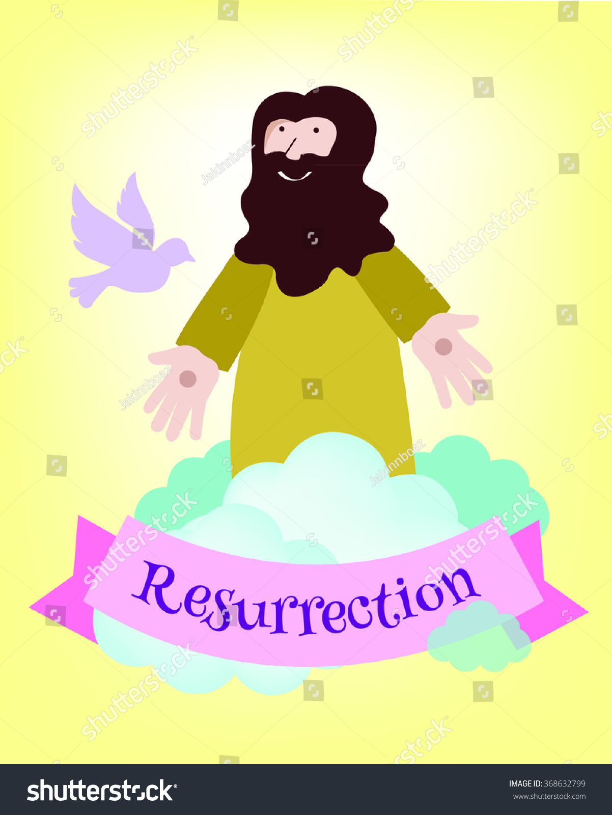 Picture Jesus Ascending Into Heaven Stock Vector 368632799 - Shutterstock