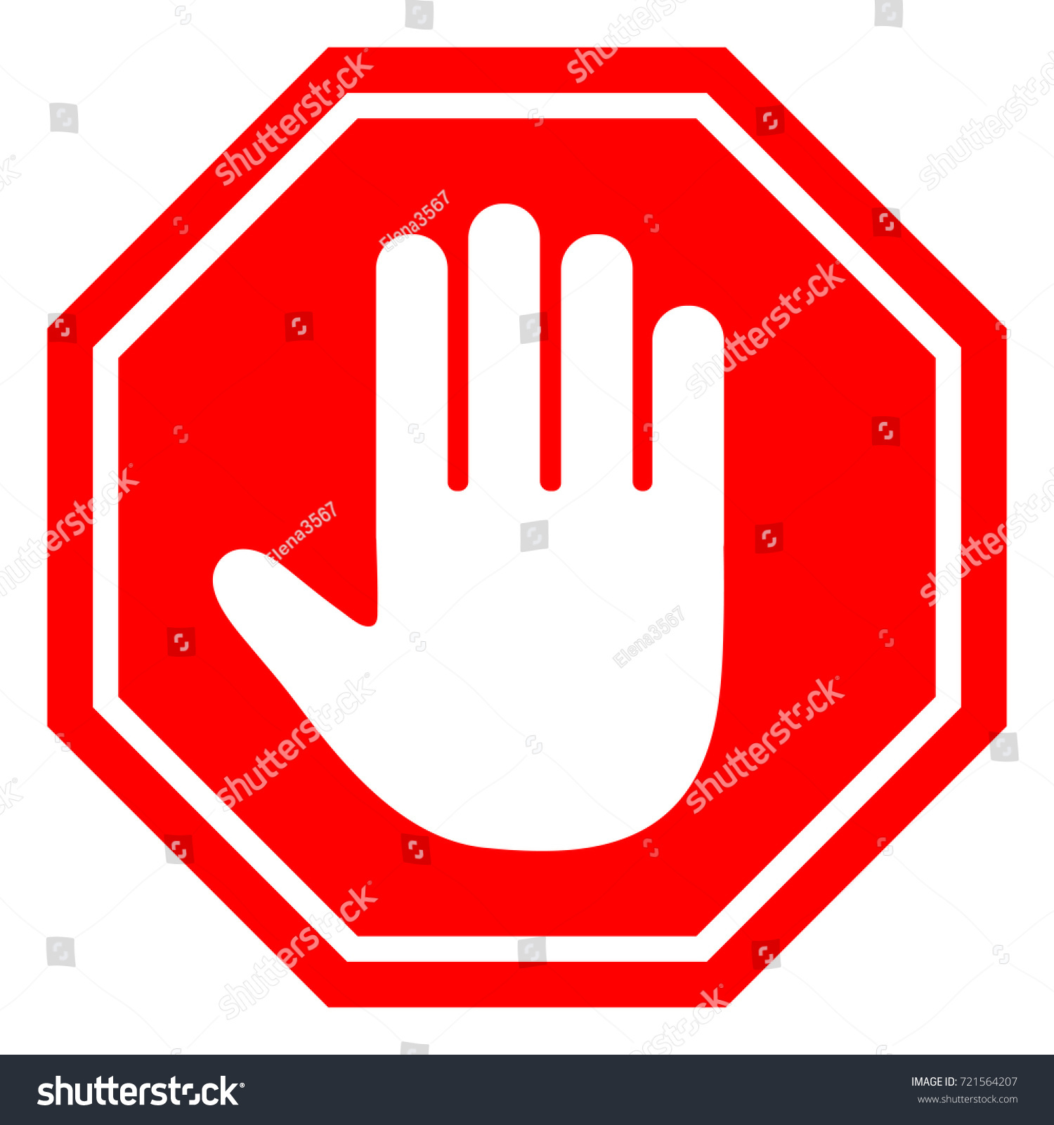 Stop Sign Prohibited Stock Vector Royalty Free Shutterstock