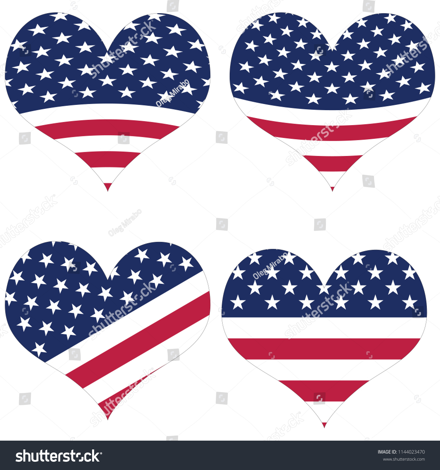 Stylized Vector Image American Flag Inside Stock Vector Royalty Free