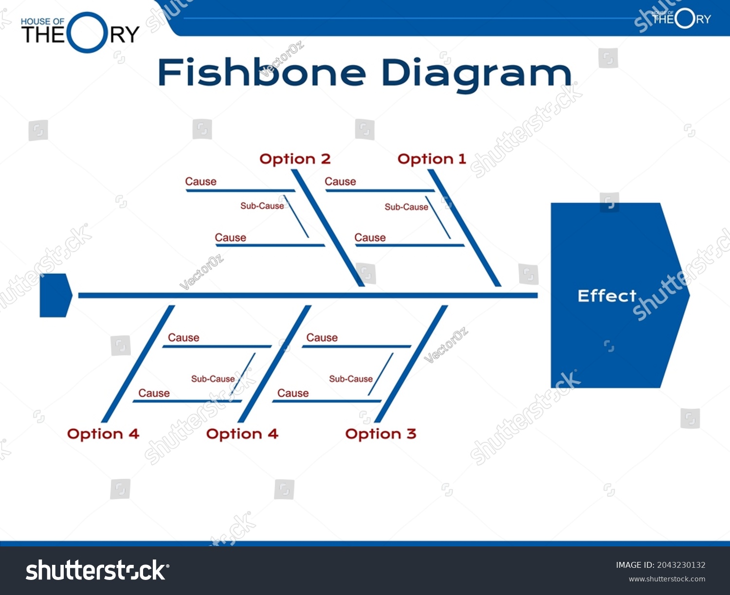 Theory Fishbone Diagram Presentation Format Stok Vekt R Telifsiz