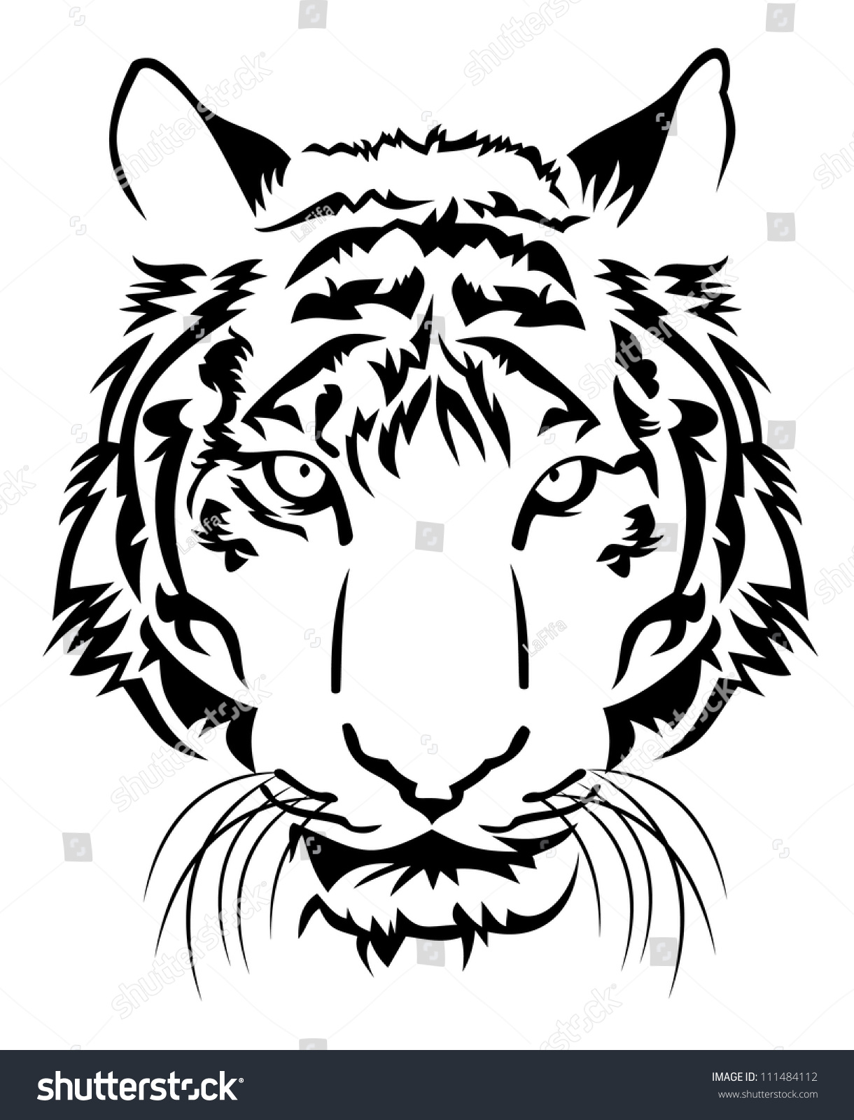 tiger clipart outline - photo #45