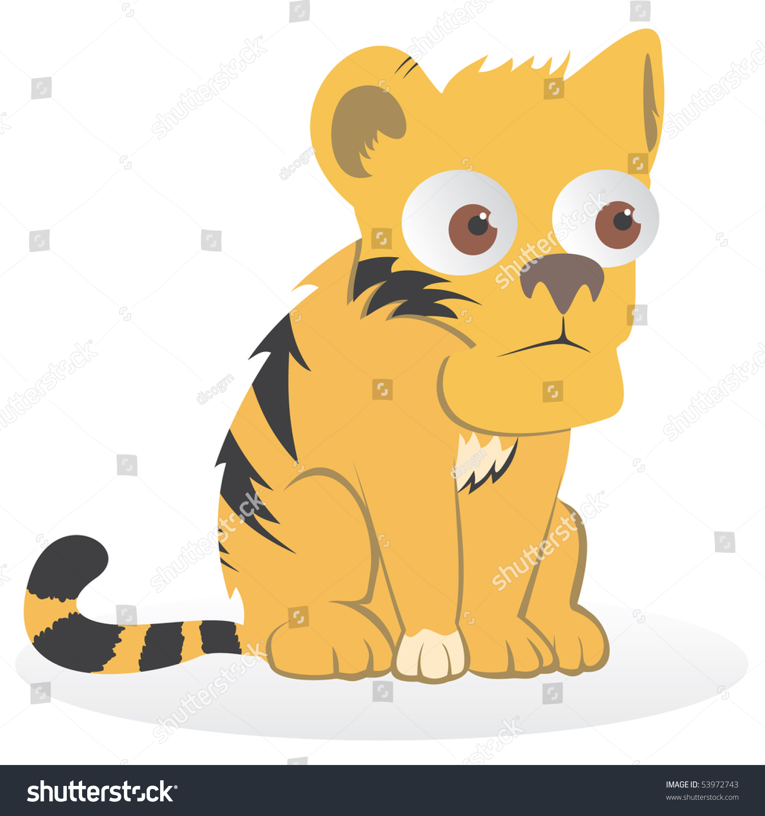 Tiger Cartoon Stock Vector Illustration 53972743 : Shutterstock