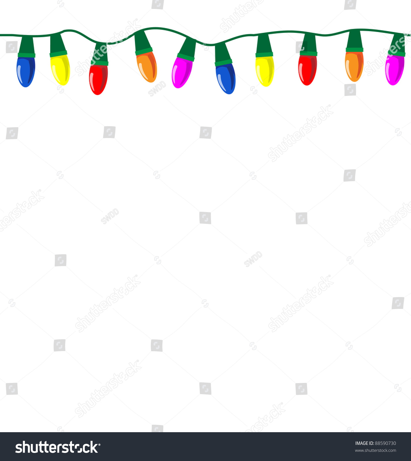 String of xmas lights clip art