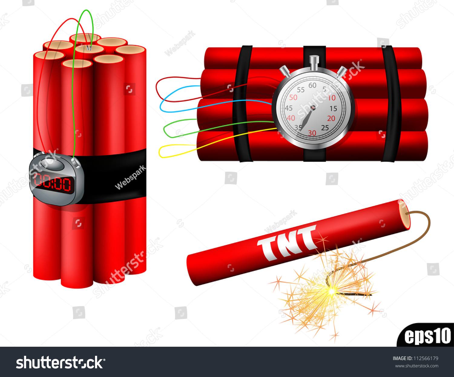 Timed Bomb Tnt Eps10 Stock Vector 112566179 - Shutterstock