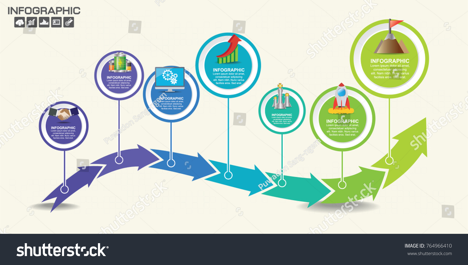 Timeline Infographics Template Arrows Flowchart Workflow Stock Vector 12627 Hot Sex Picture 9970