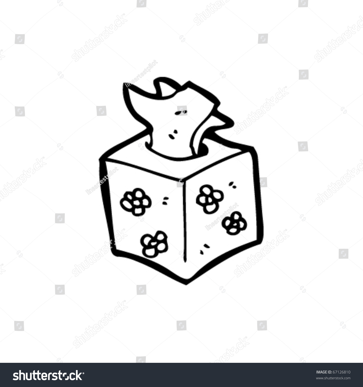 Tissue Box Cartoon Stock Vector Illustration 67126810 Shutterstock 4309