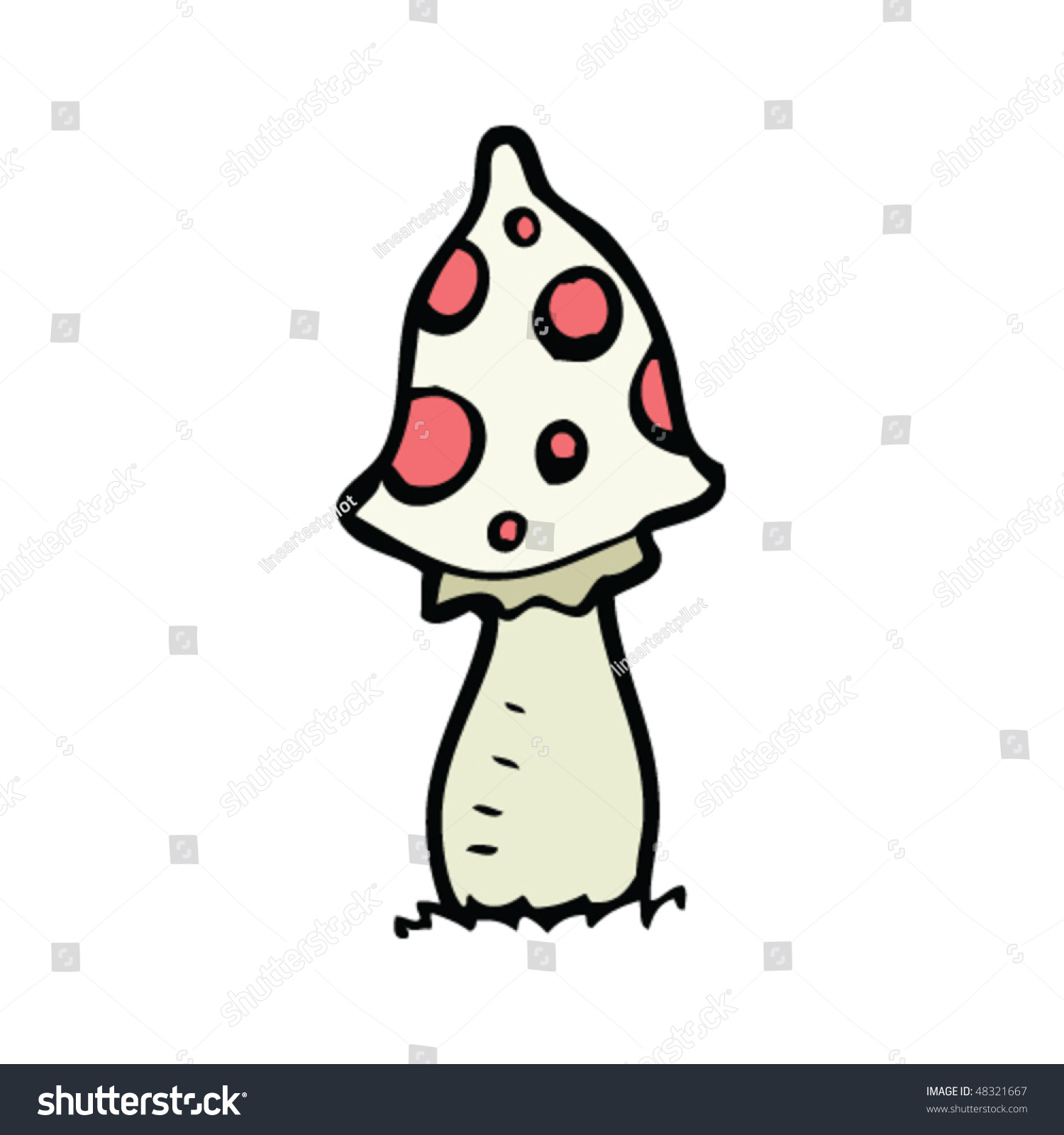 Toadstool Drawing Stock Vector Illustration 48321667 Shutterstock