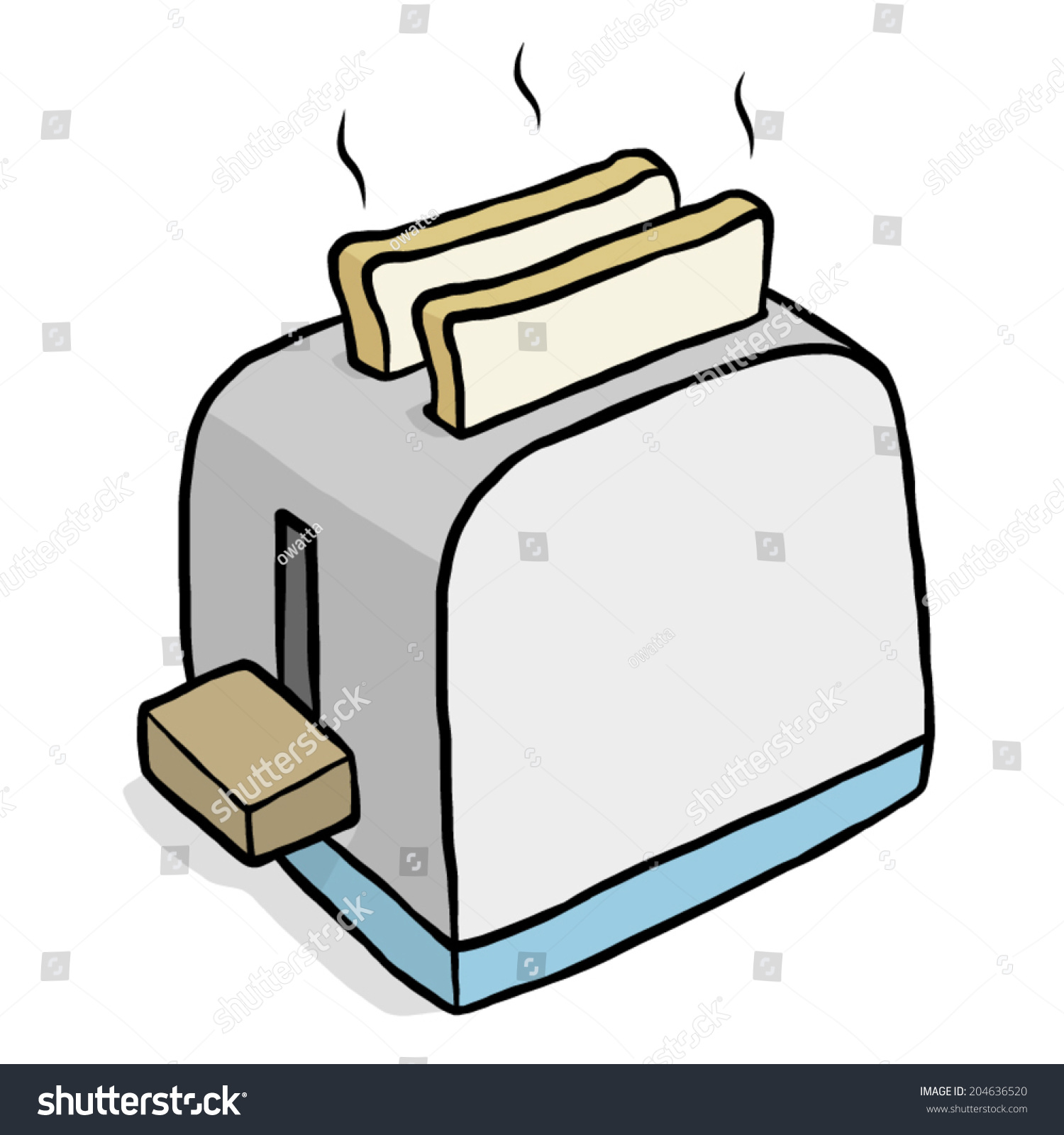 Toaster Cartoon Vector And Illustration Hand Drawn Style Isolated