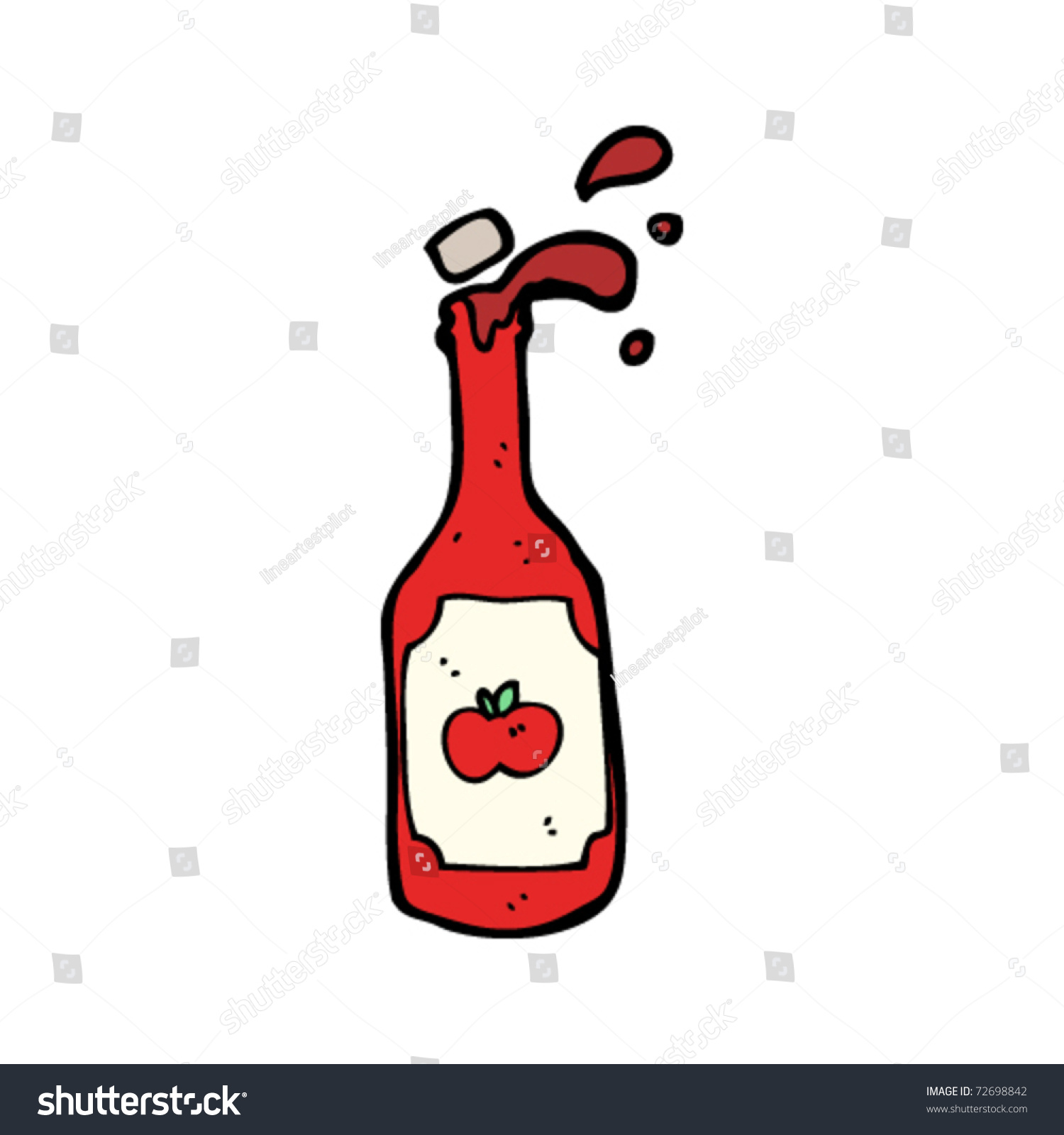 Tomato Ketchup Cartoon Stock Vector Illustration 72698842 : Shutterstock