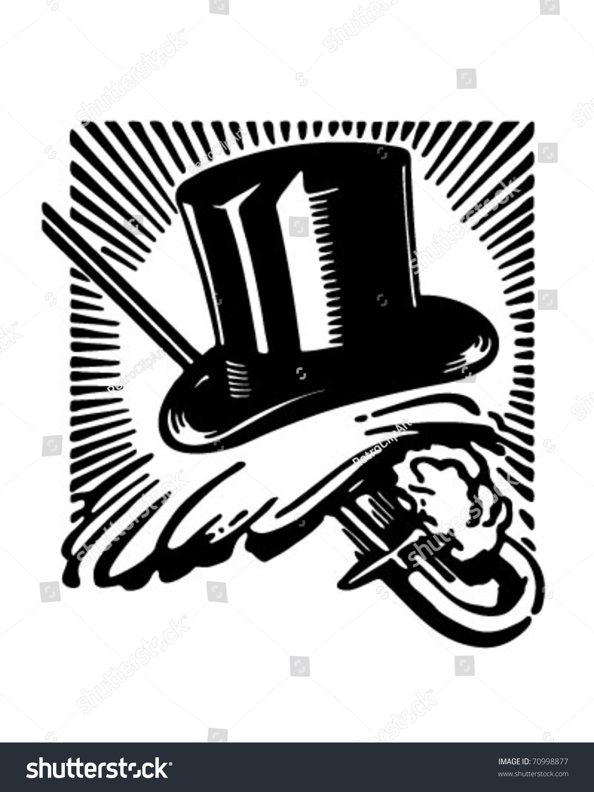 clipart top hat and cane - photo #21