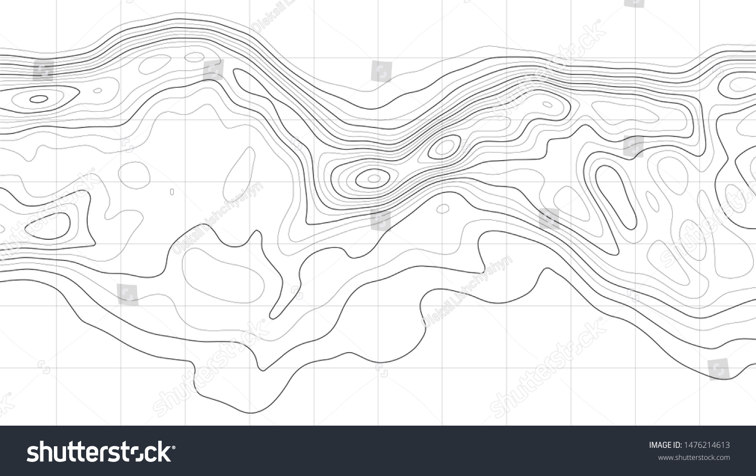 Topography Map Background Vector Geographic Contour Stock Vector