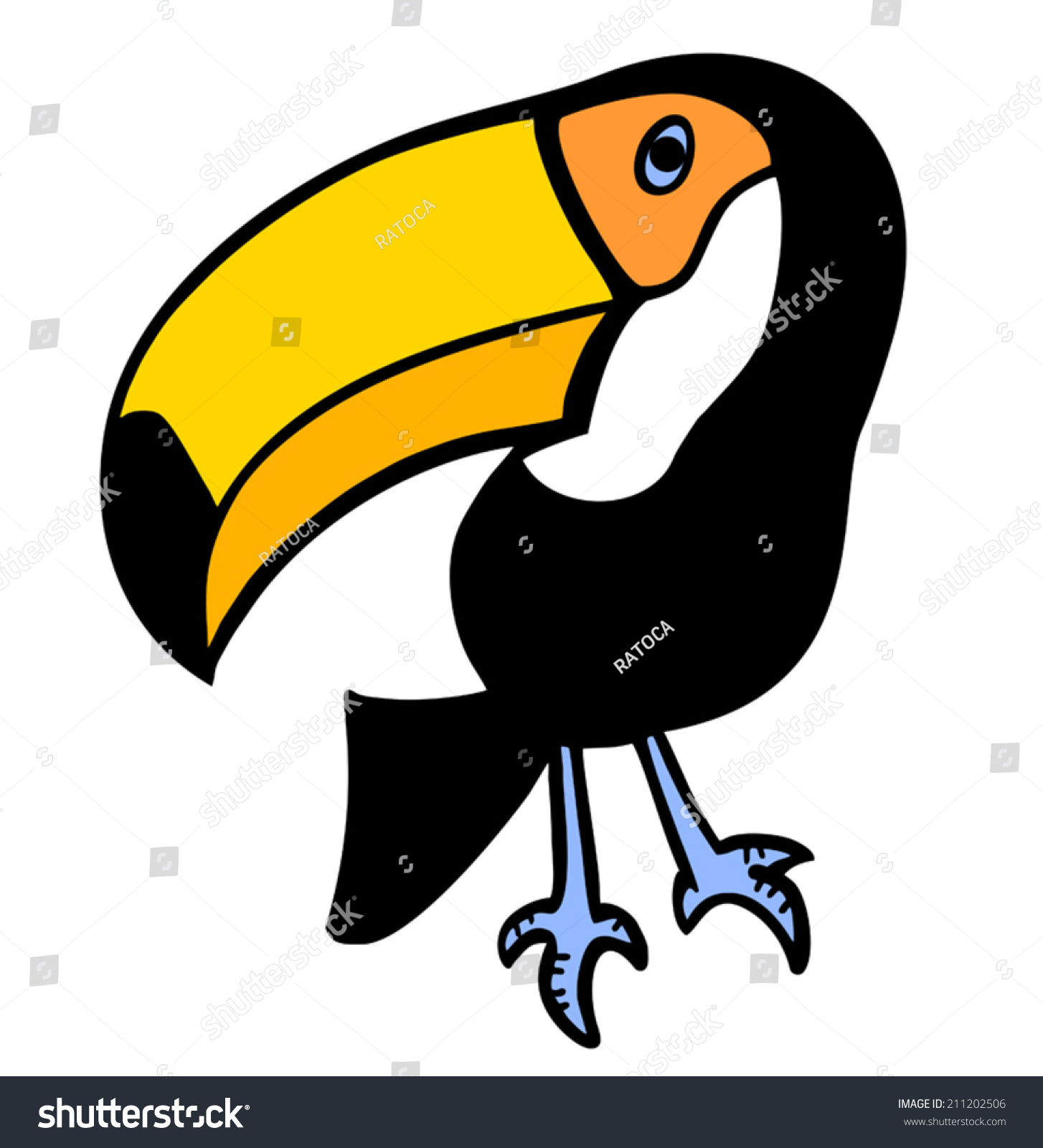 Toucan Cartoon Stock Vector Illustration 211202506 : Shutterstock