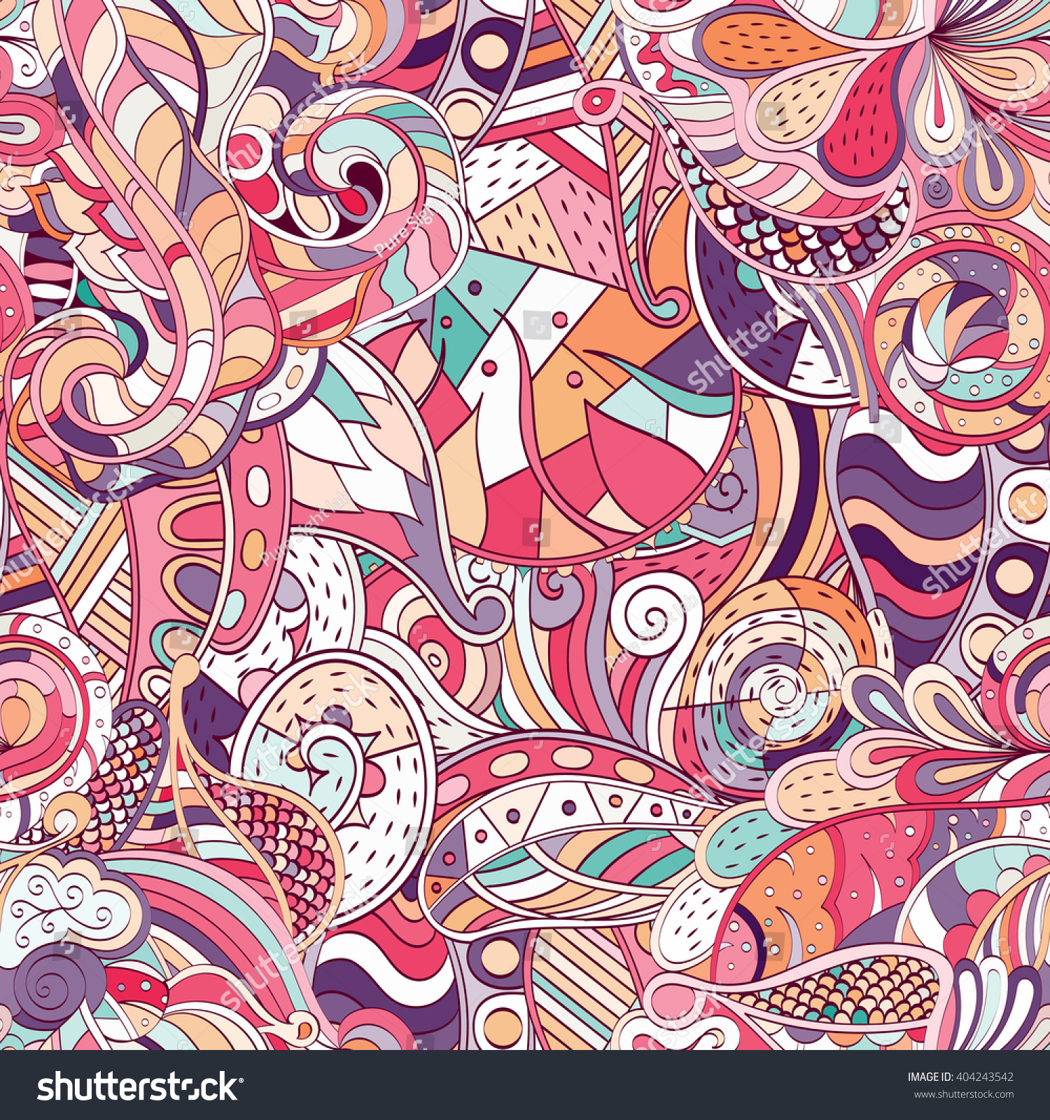 Tracery seamless calming pattern Mehendi design Ethnic colorful harmonious doodle texture Indifferent discreet Curved doodling mehndi motif Vector Tracery seamless calming pattern Mehendi design Ethnic colorful harmonious doodle texture Indifferent discreet Curved doodling mehndi motif Vector