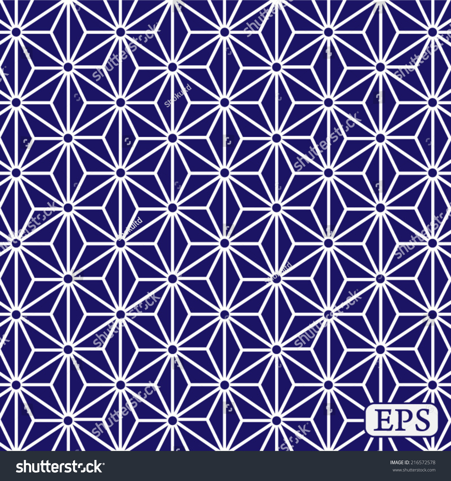 Traditional Japanese Pattern Background Stock Vector Illustration