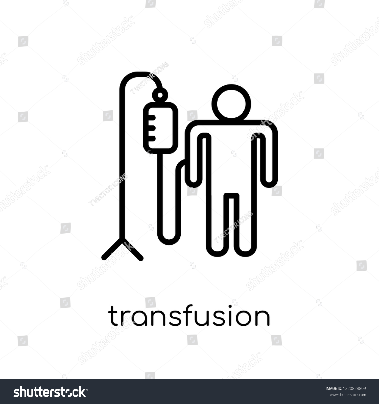 Transfusion Icon Trendy Modern Flat Linear Stock Vector Royalty Free