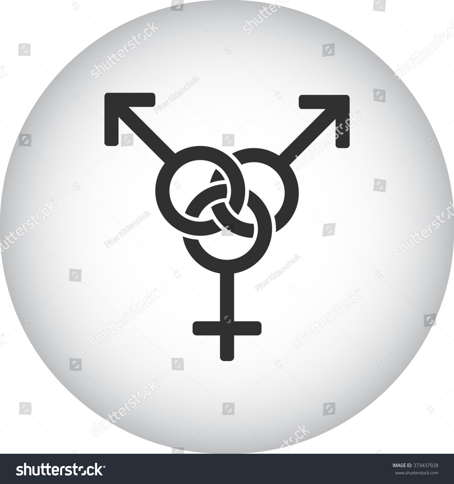 Transgender Love Gender Symbols Simple Icon Stock Vector 373437928