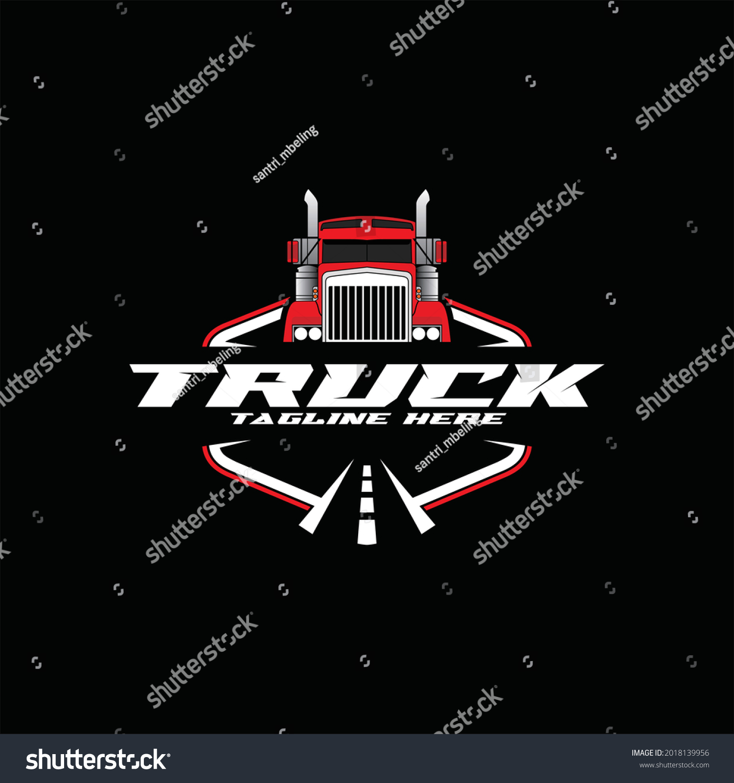 Transport Trucking Logistics Logo Vector Stock Vector Royalty Free