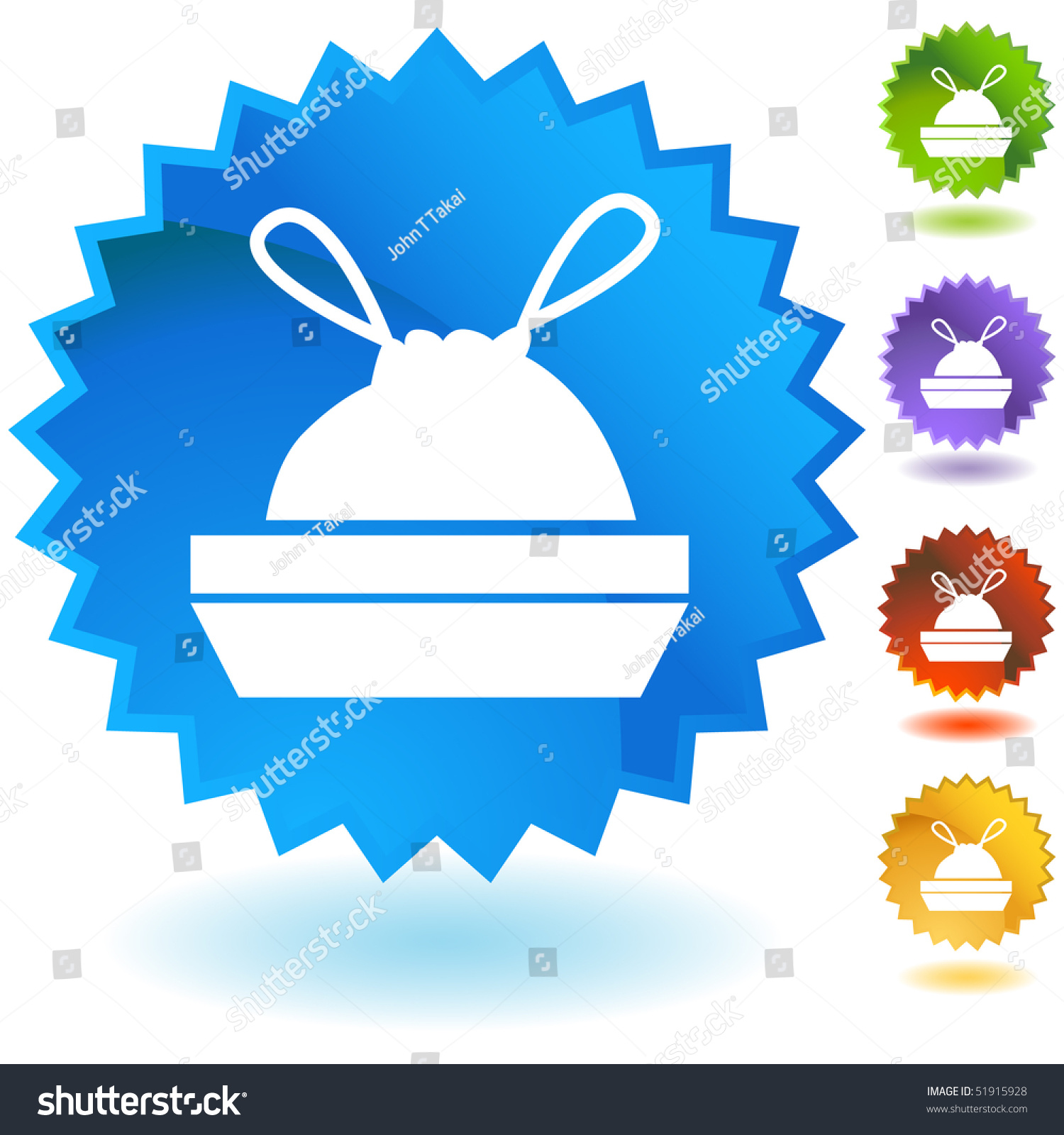 Trash Bag Stock Vector Illustration 51915928 : Shutterstock