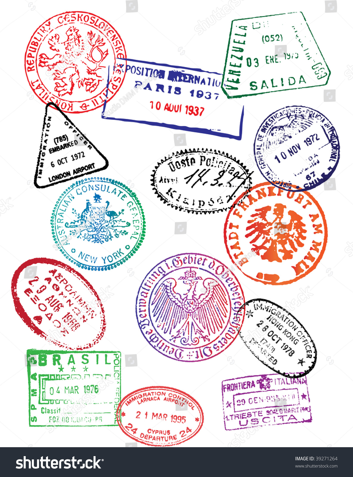 travel stamps clipart free - photo #35