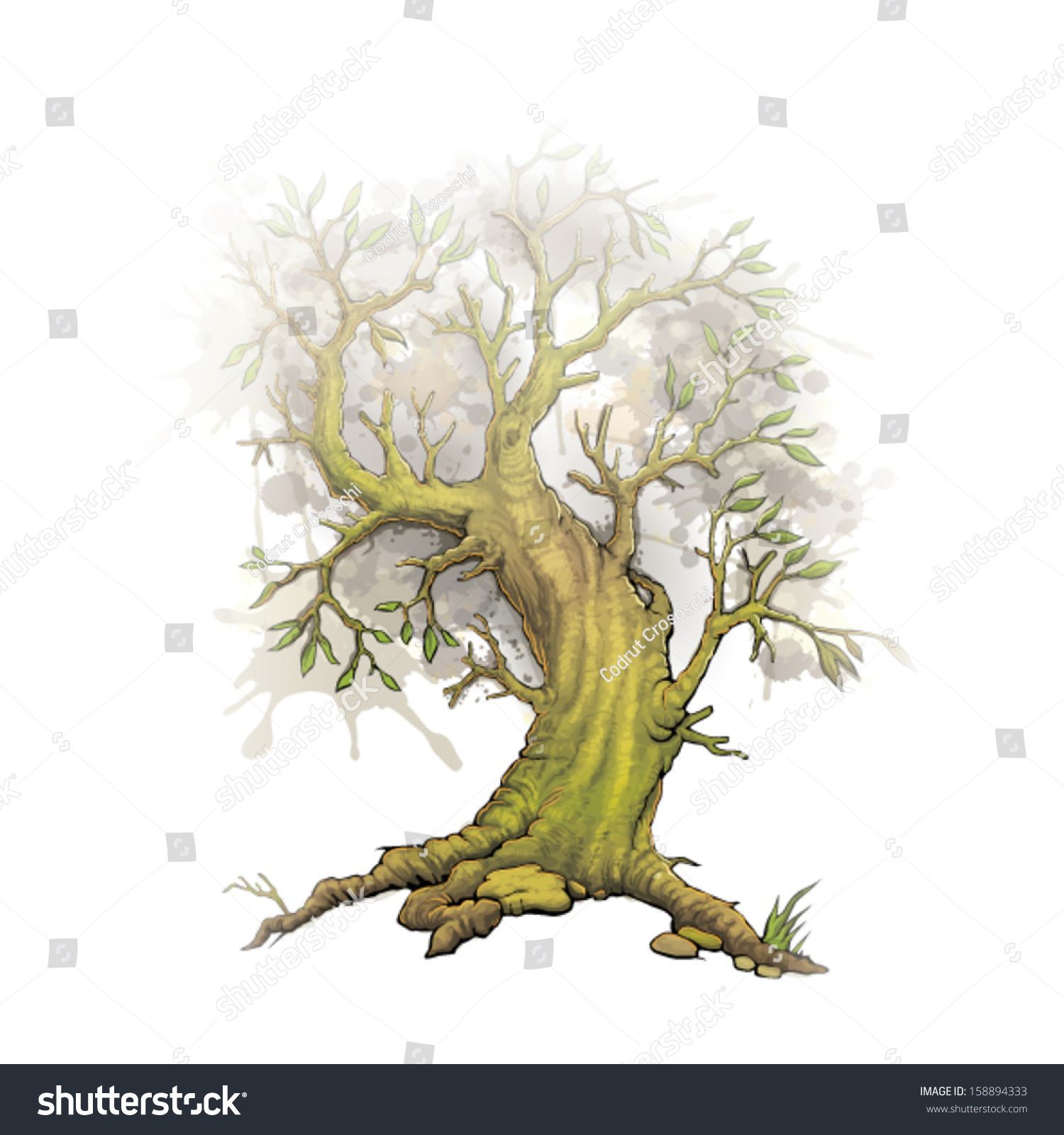 Tree Bonsai Ilustración vectorial en stock 158894333 : Shutterstock