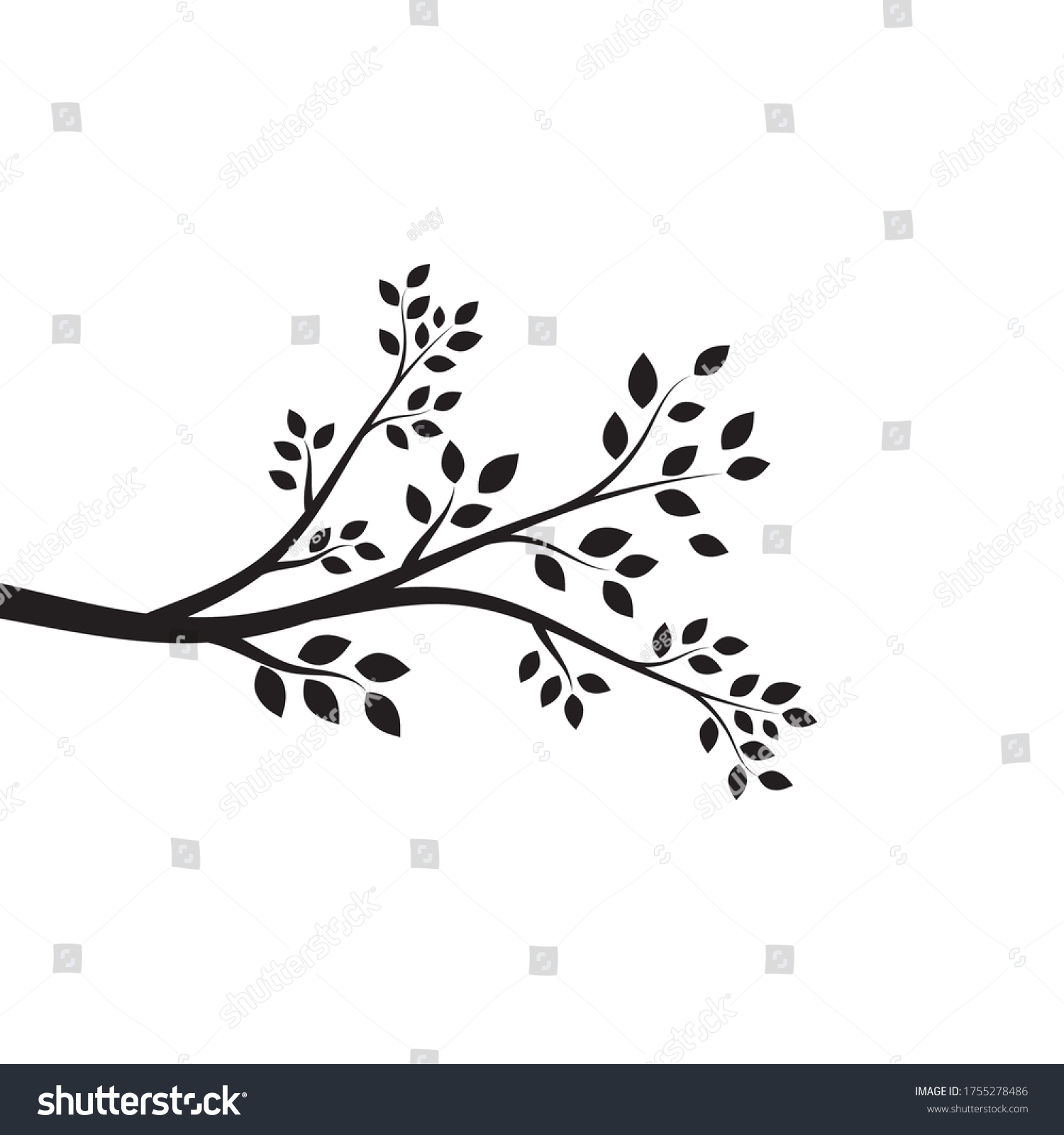 Tree Branch Vector Ilustration Design Template Stock Vector Royalty