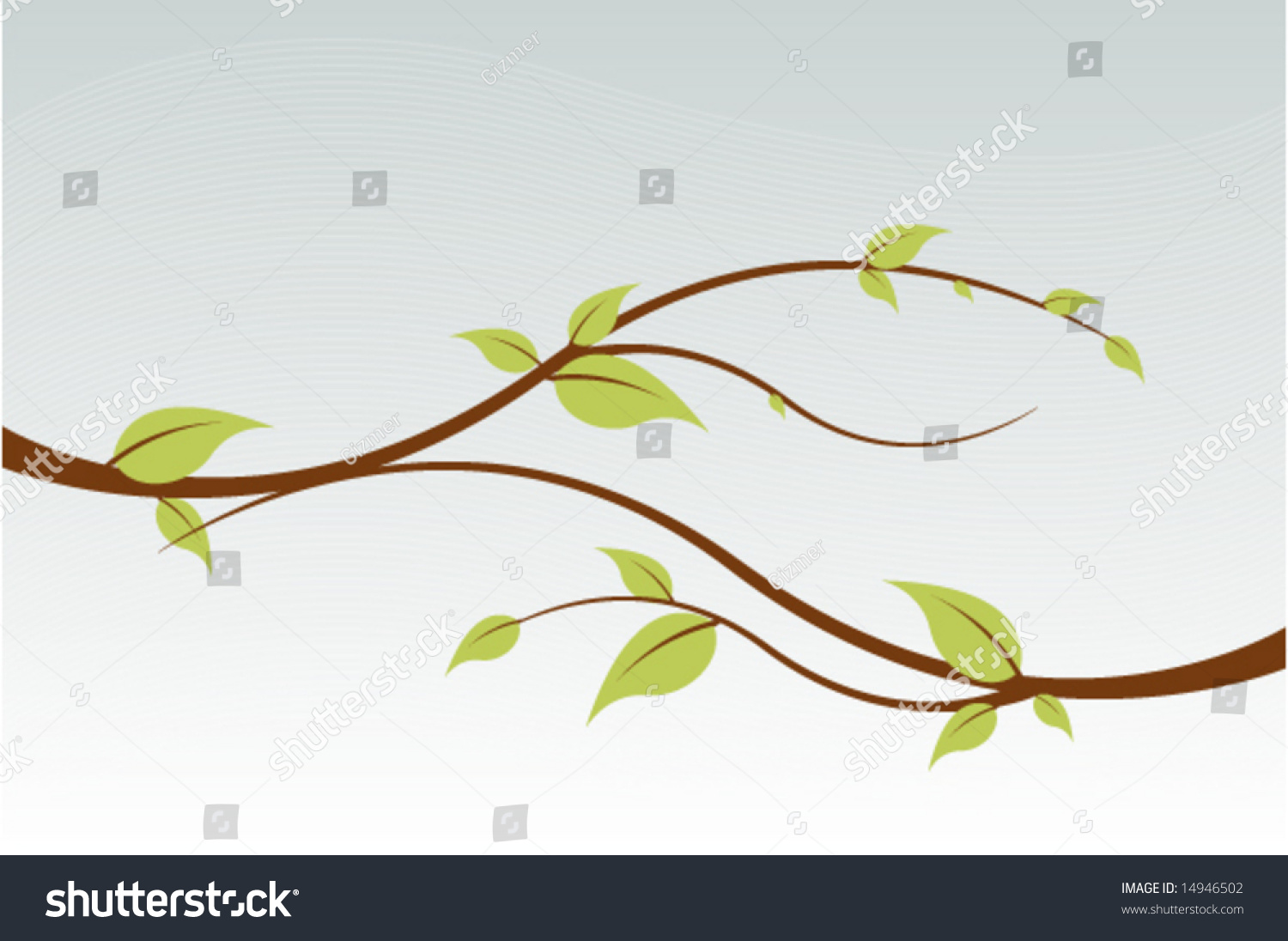 Tree Branches Stock Vector Illustration 14946502 : Shutterstock