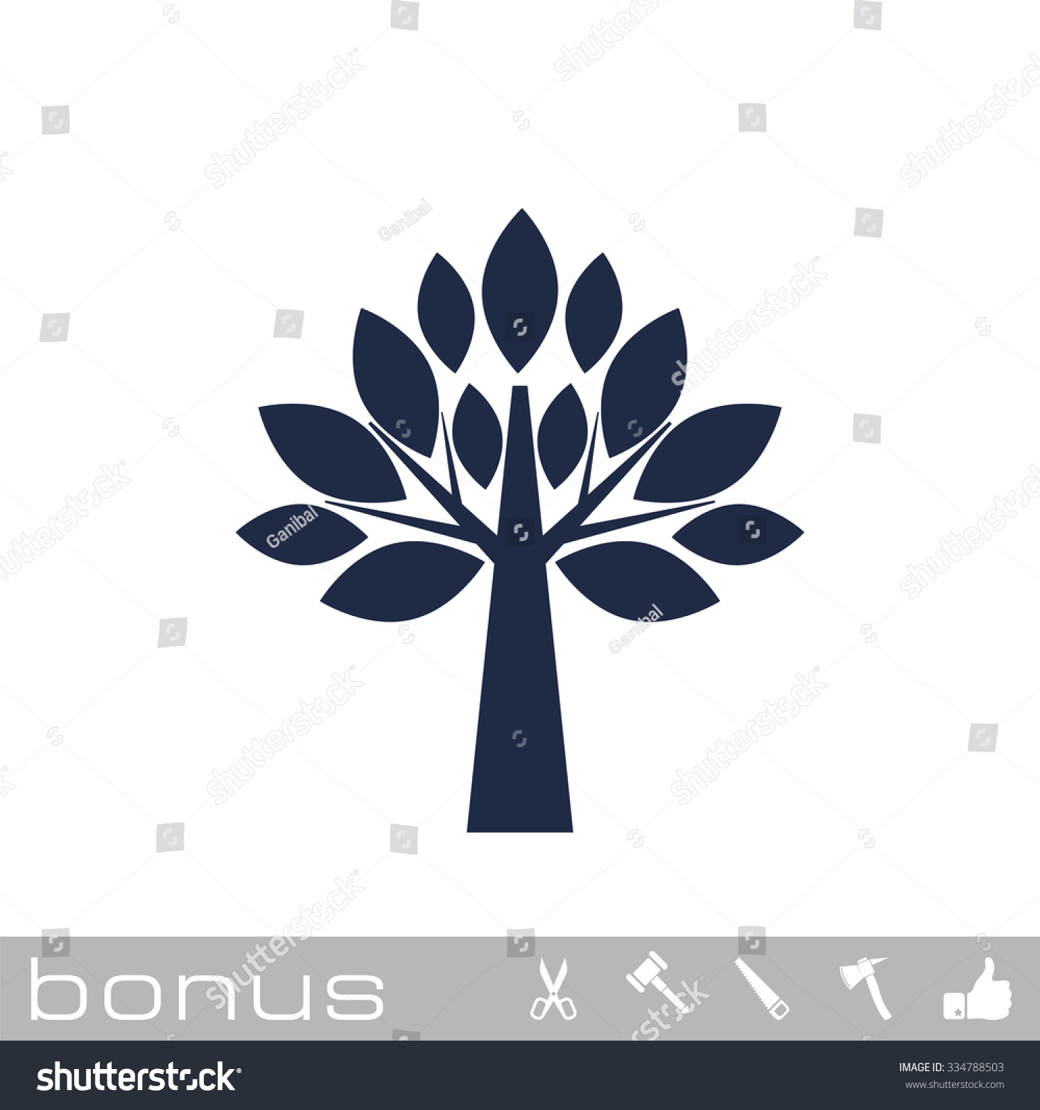 Tree Icon Stock Vector Illustration 334788503 : Shutterstock